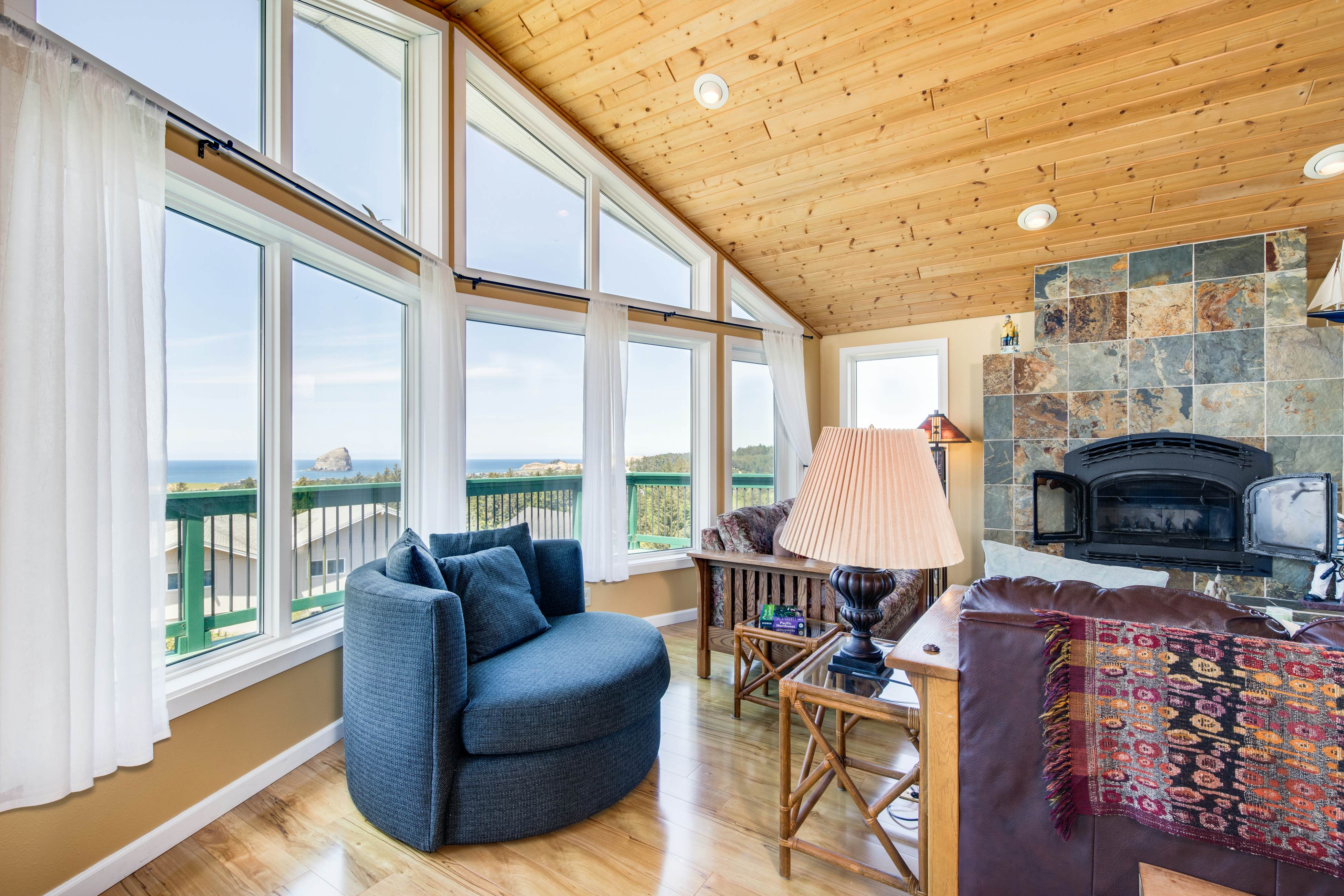 Bright & open hillside home with sprawling ocean views