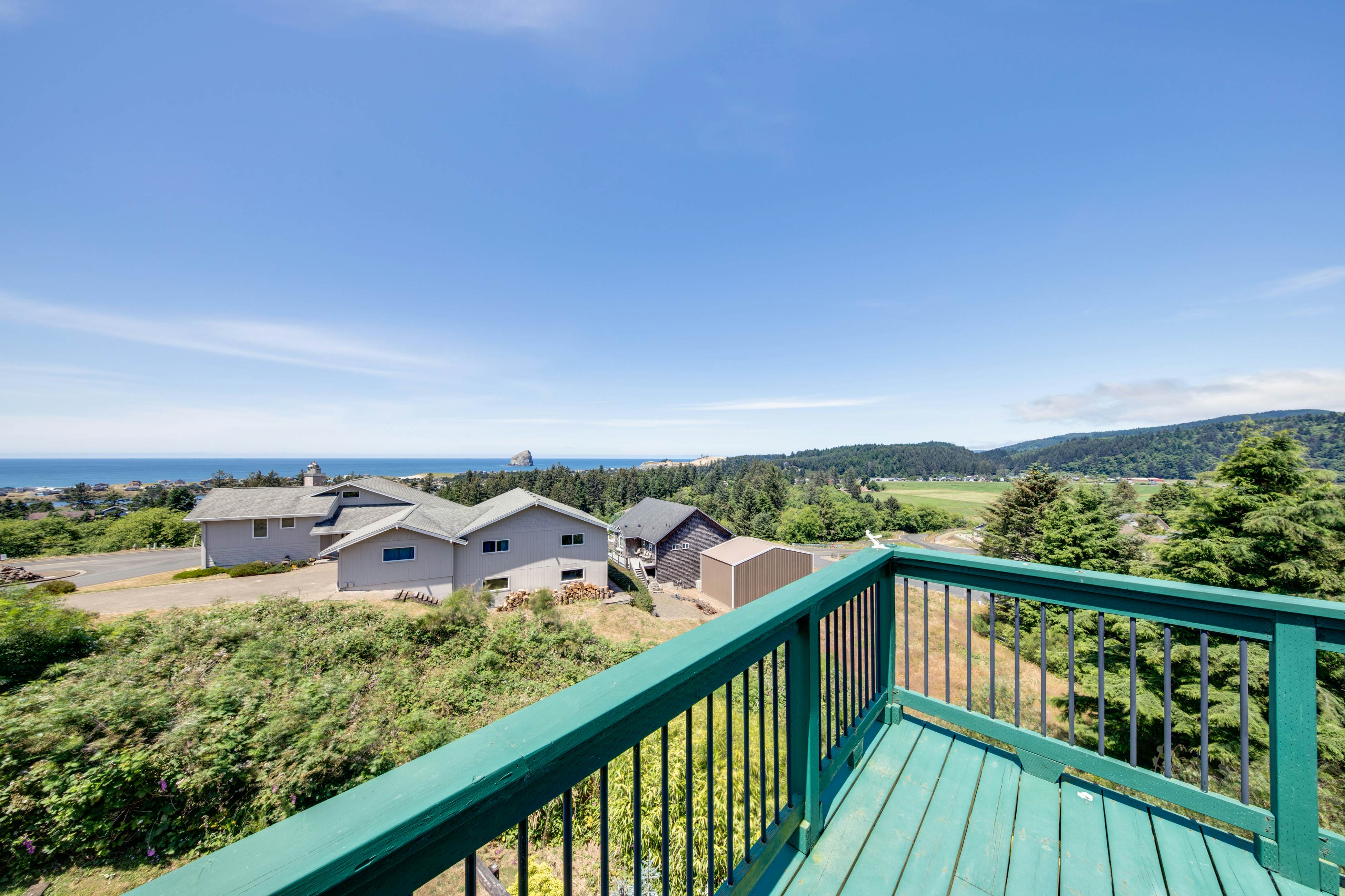 Bright & open hillside home with sprawling ocean views