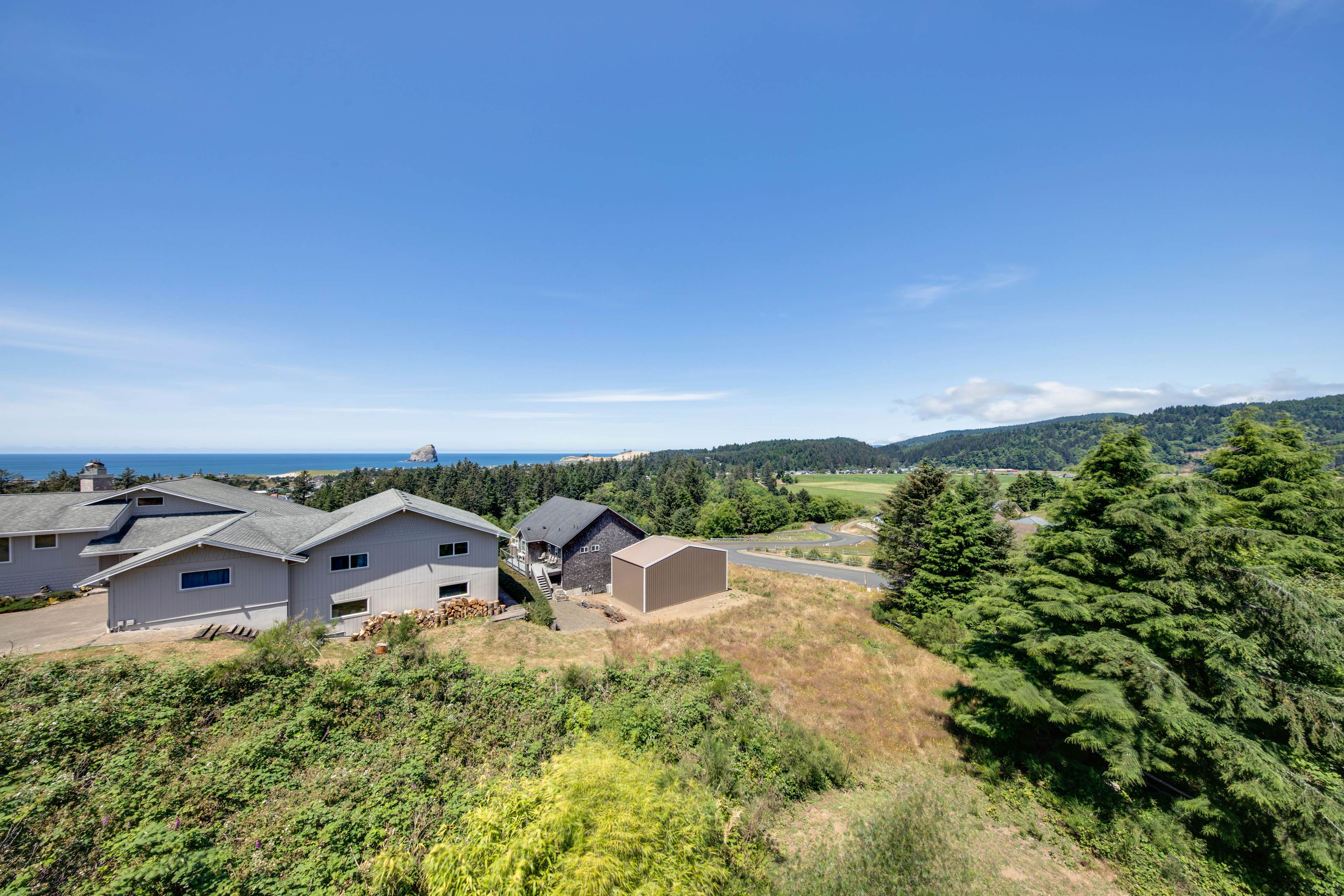 Bright & open hillside home with sprawling ocean views