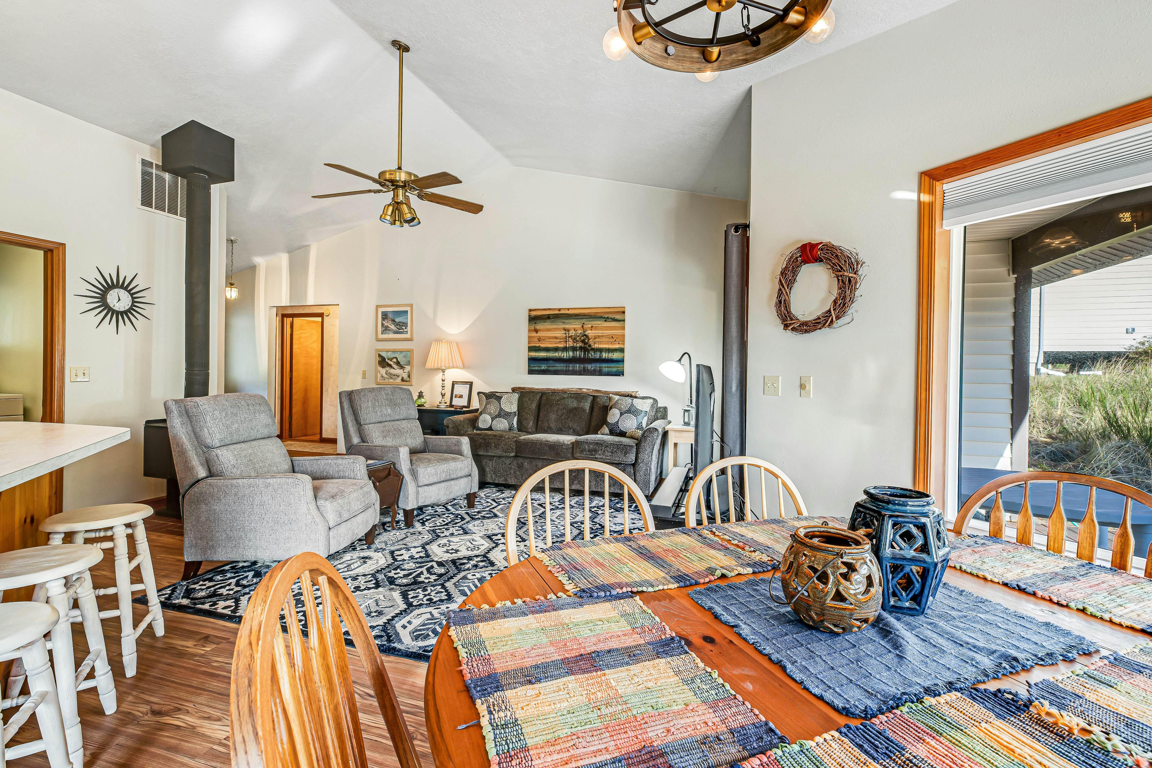 Cozy Home with Wood Stove, WiFi, Gas Grill, & Large Deck - Walk to Beach