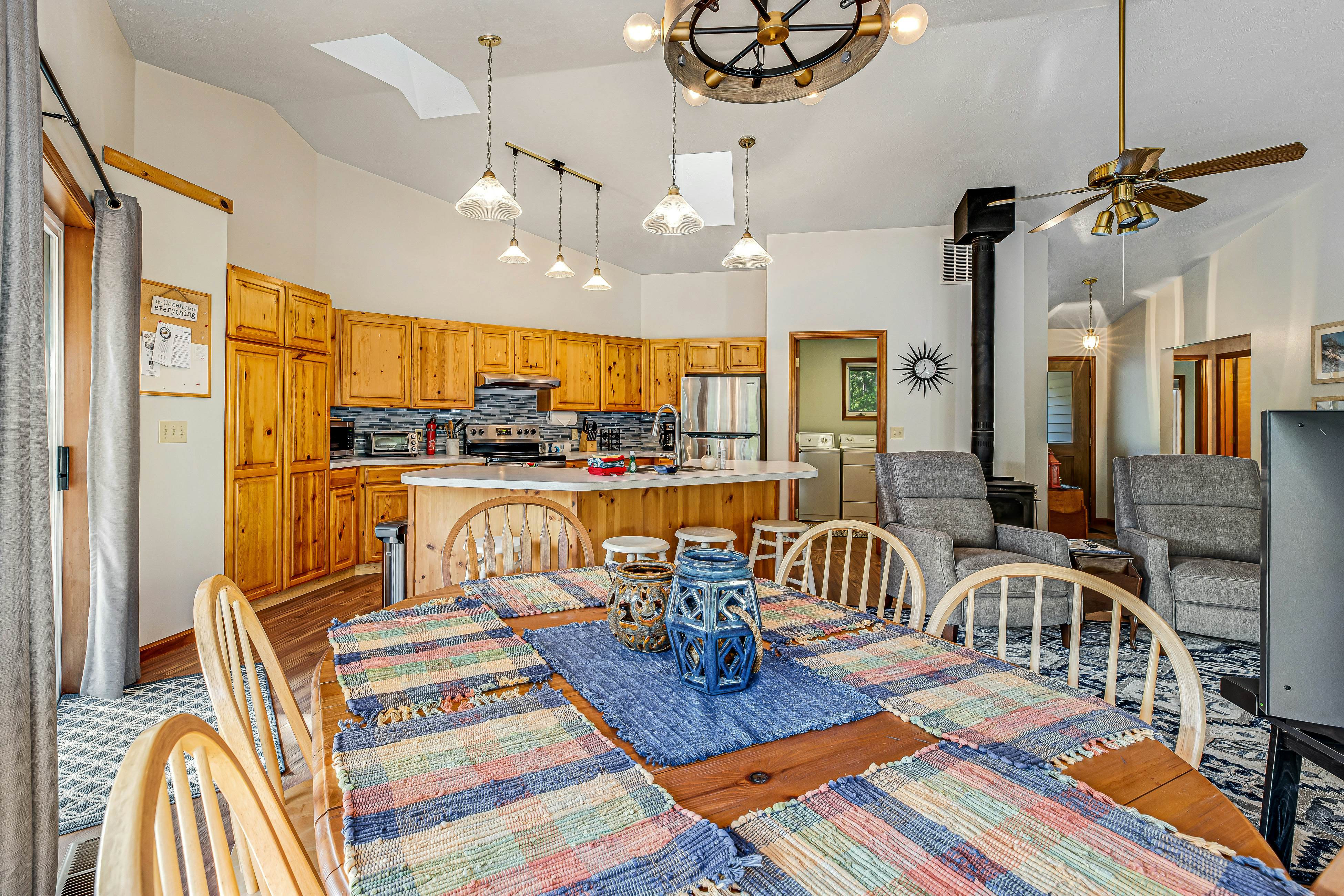 Cozy Home with Wood Stove, WiFi, Gas Grill, & Large Deck - Walk to Beach