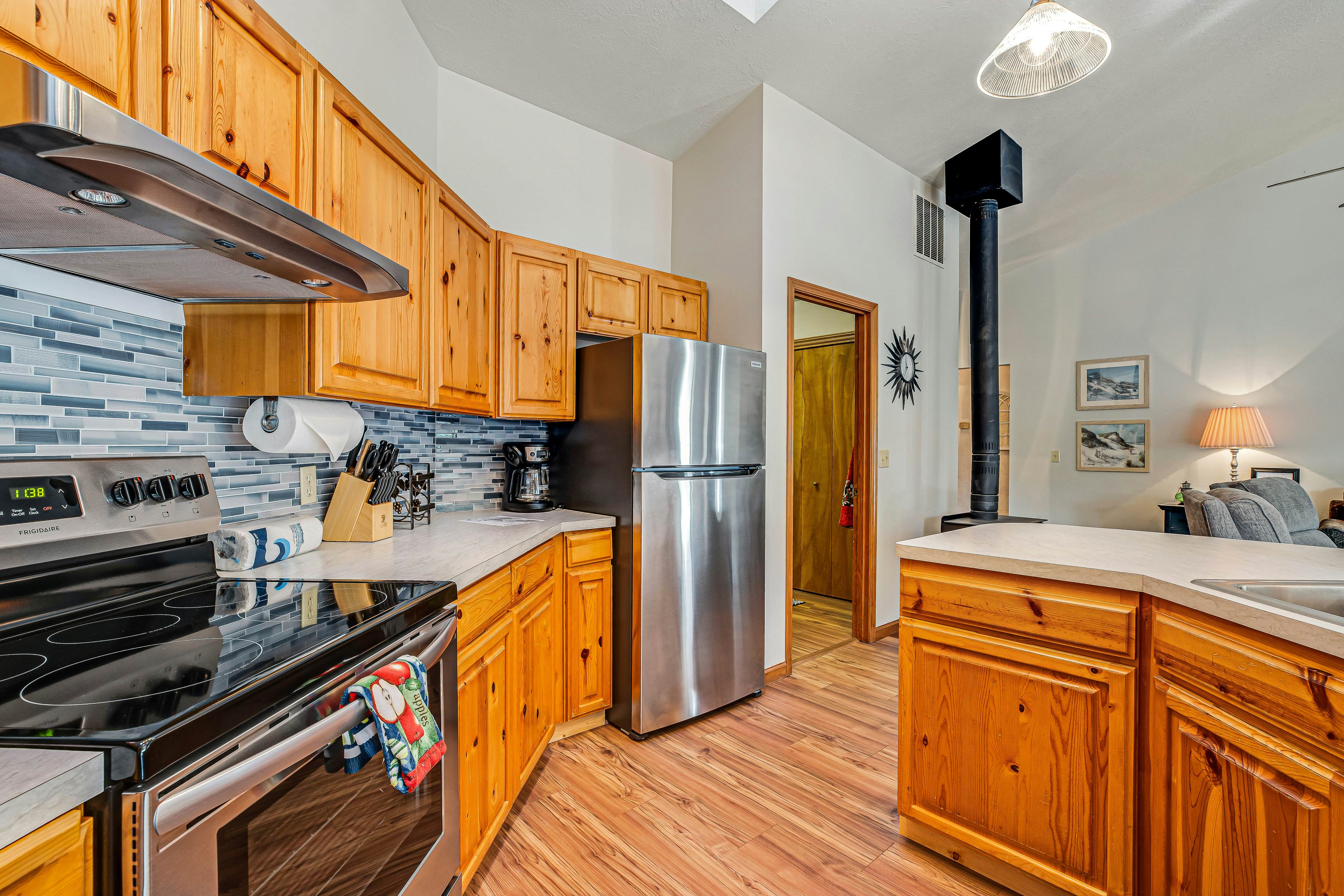 Cozy Home with Wood Stove, WiFi, Gas Grill, & Large Deck - Walk to Beach