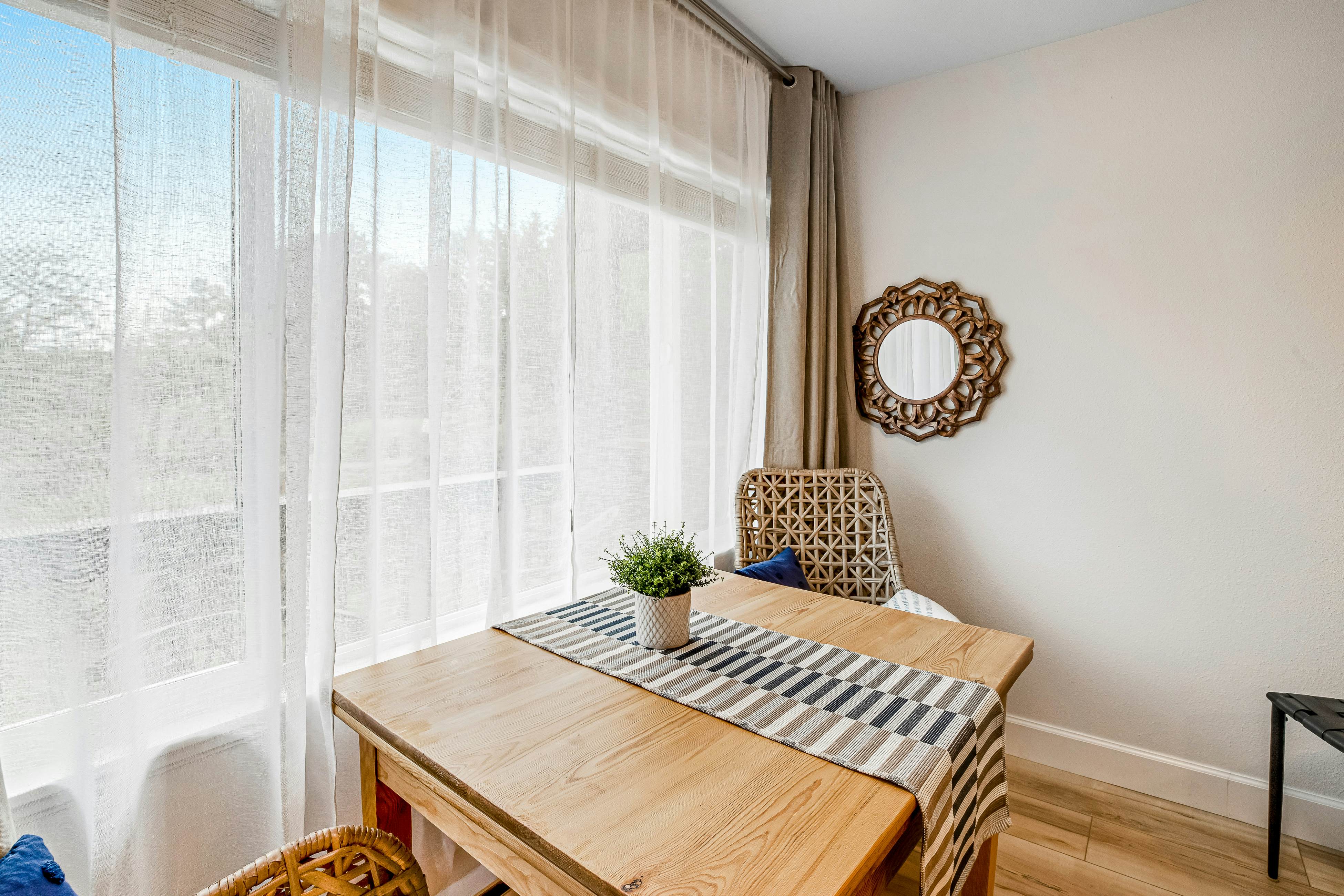 Vibrant, polished condo with oceanfront views, patio & W/D access