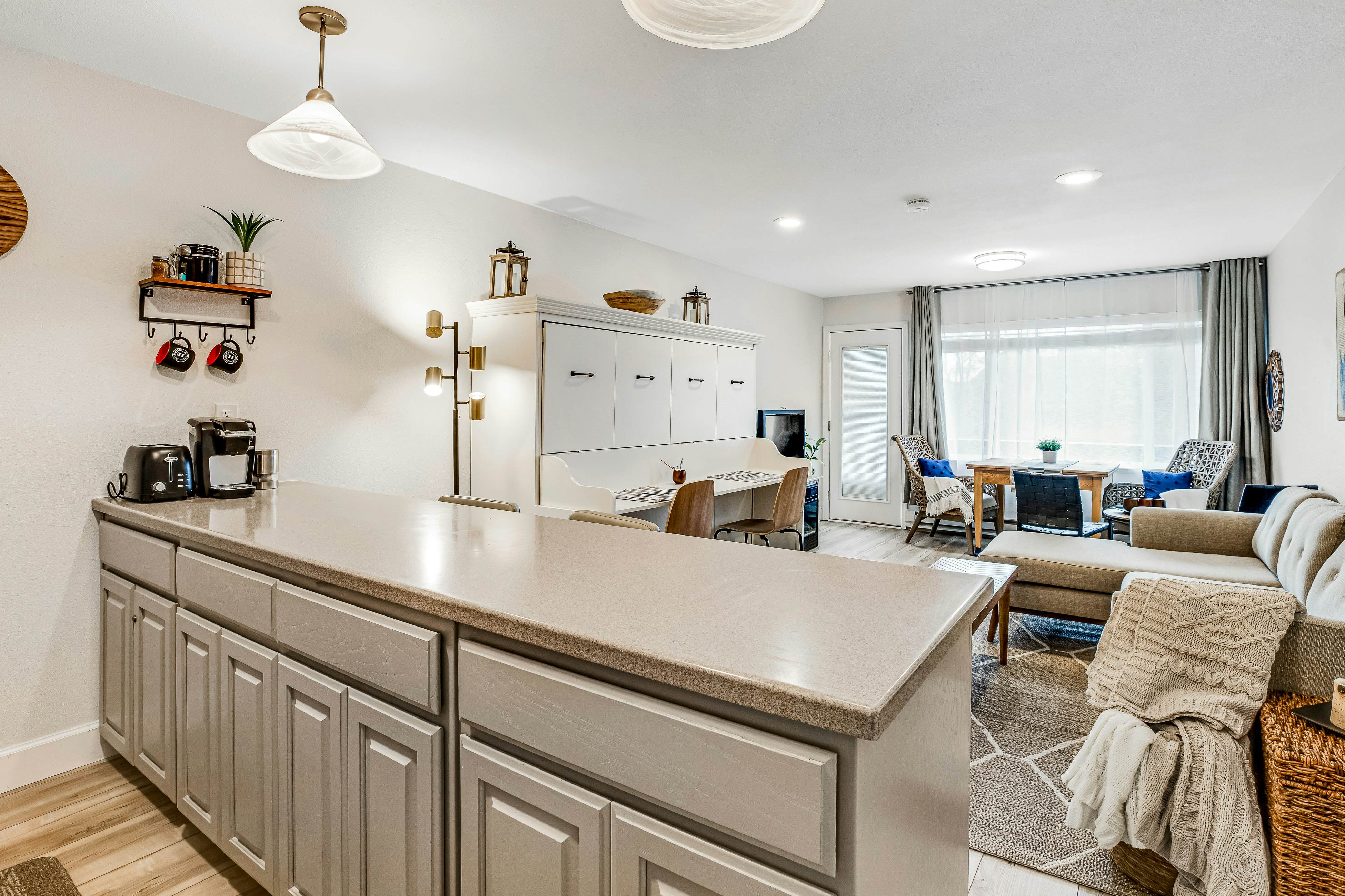 Vibrant, polished condo with oceanfront views, patio & W/D access