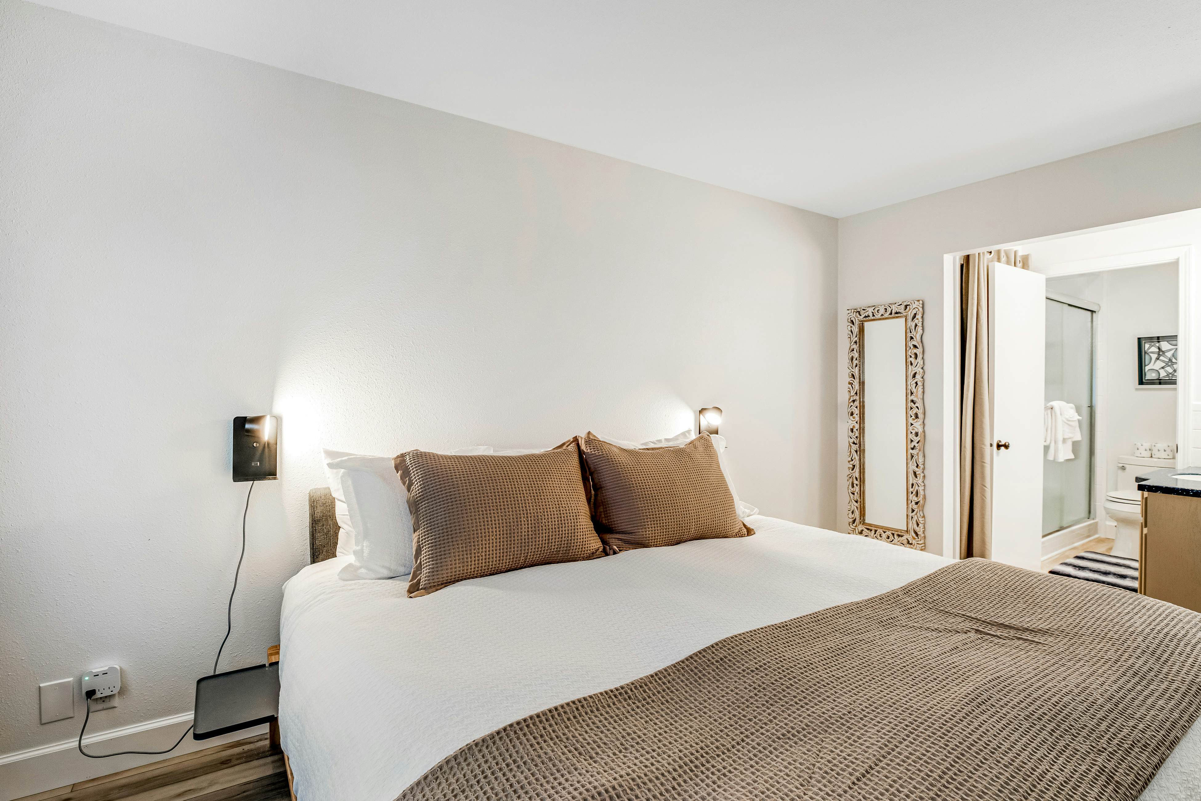 Vibrant, polished condo with oceanfront views, patio & W/D access