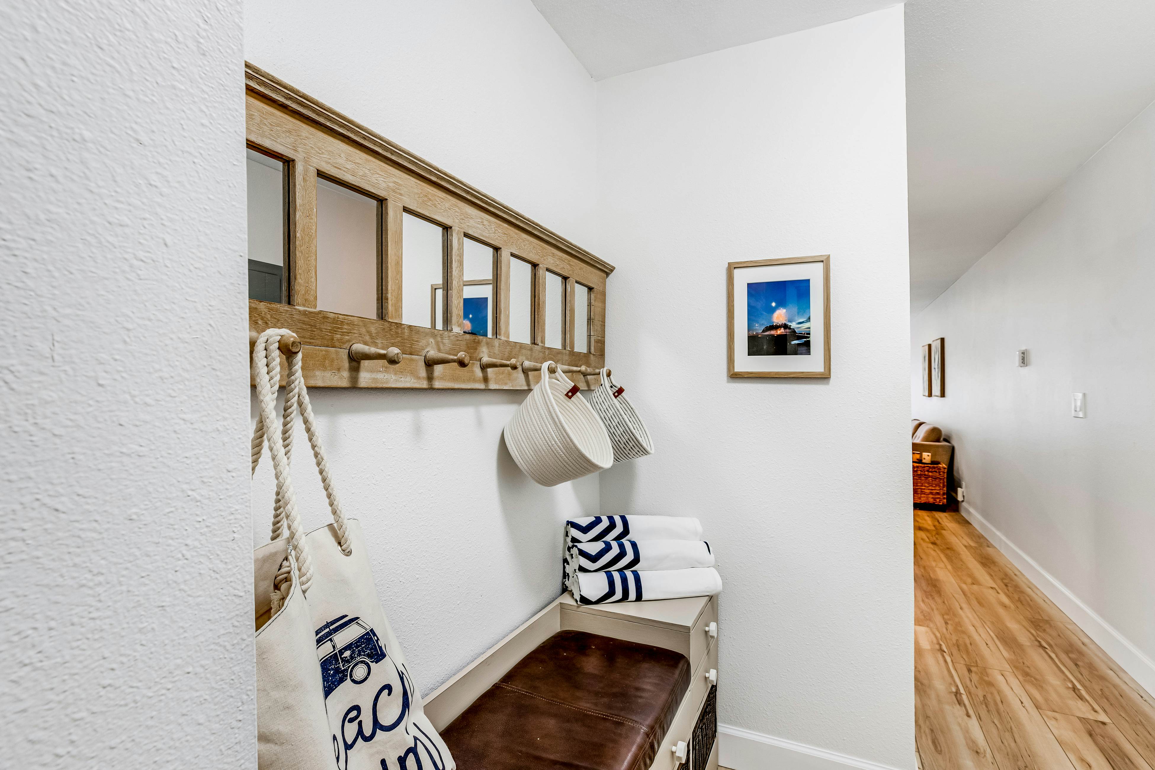 Vibrant, polished condo with oceanfront views, patio & W/D access