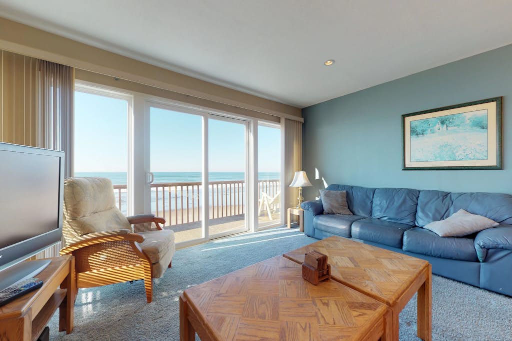 Dog friendly oceanfront condo with amazing ocean views steps to beach