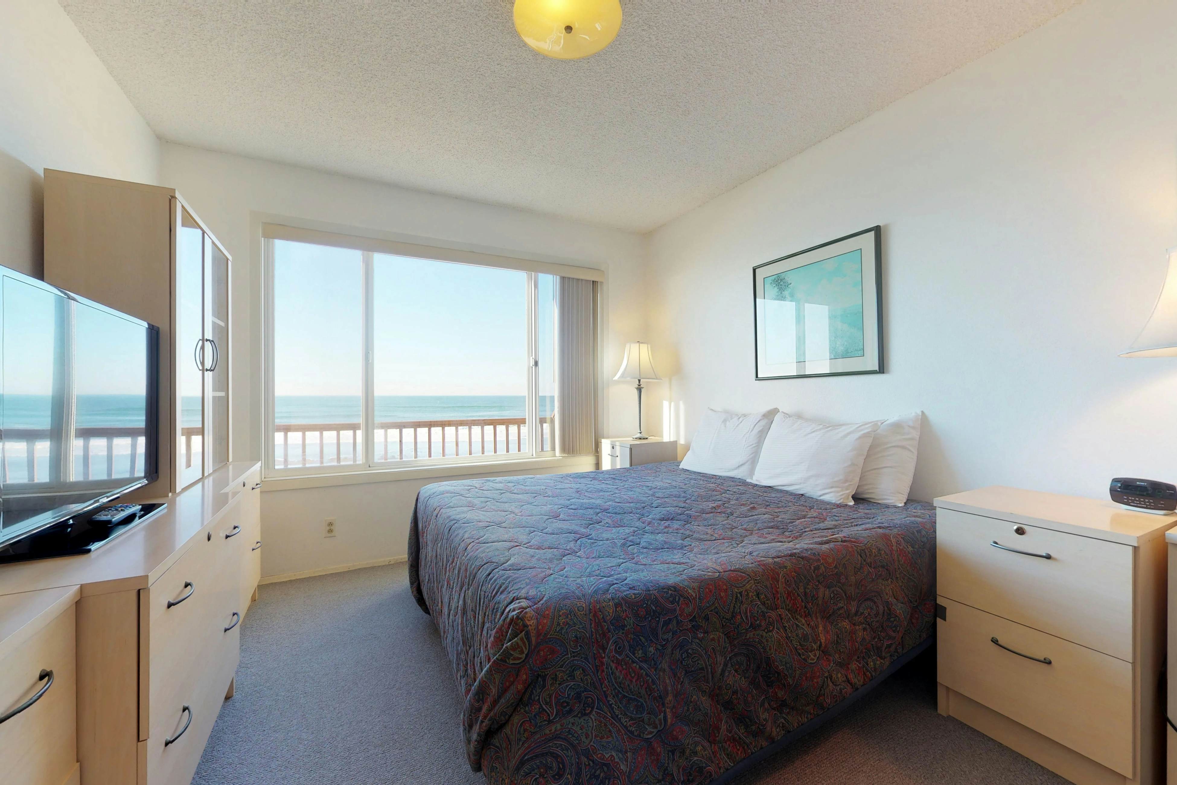 Dog friendly oceanfront condo with amazing ocean views steps to beach