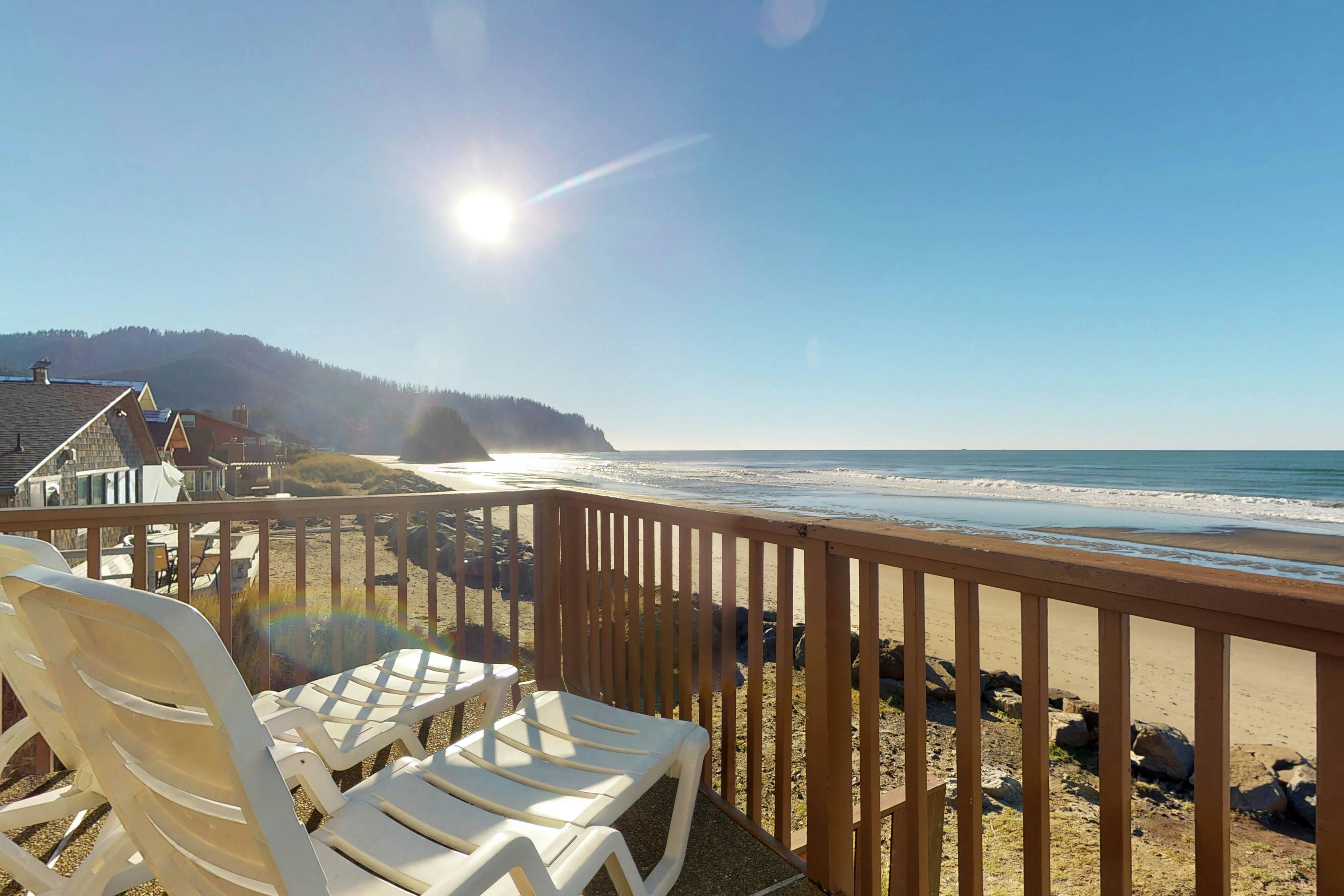Dog friendly oceanfront condo with amazing ocean views steps to beach