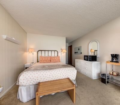 Charming oceanfront studio with easy beach access and stunning ocean views