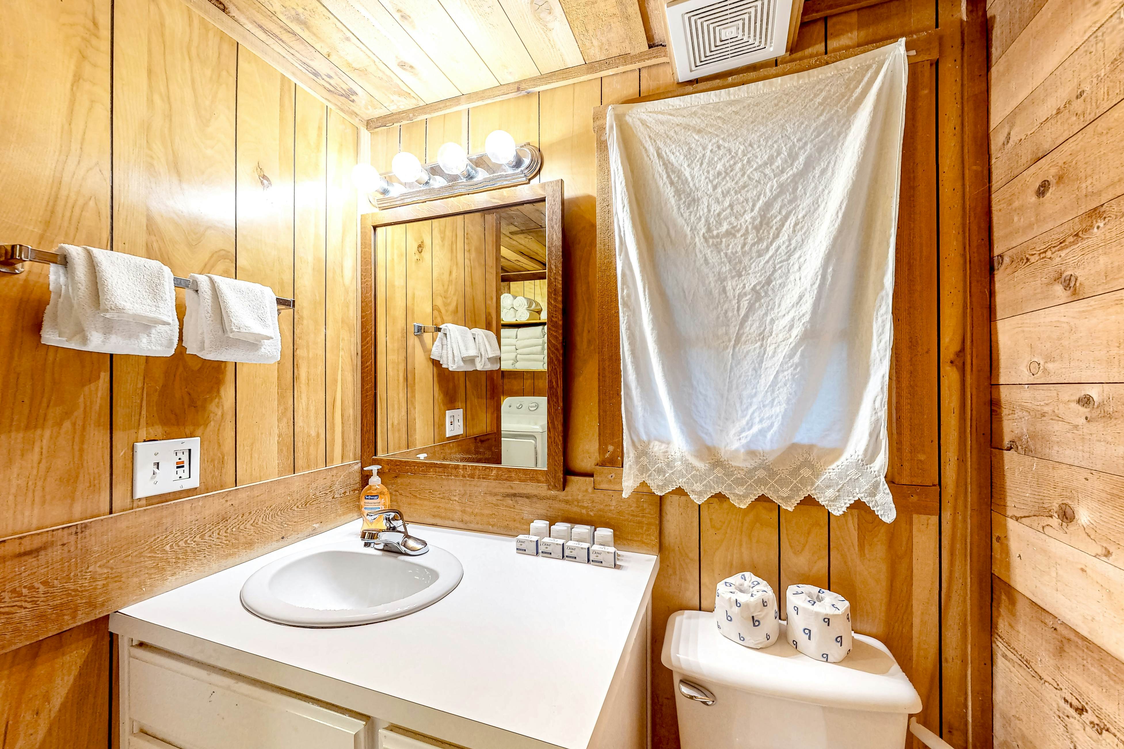 Dog friendly home with wetlands view deck fireplace outdoor shower