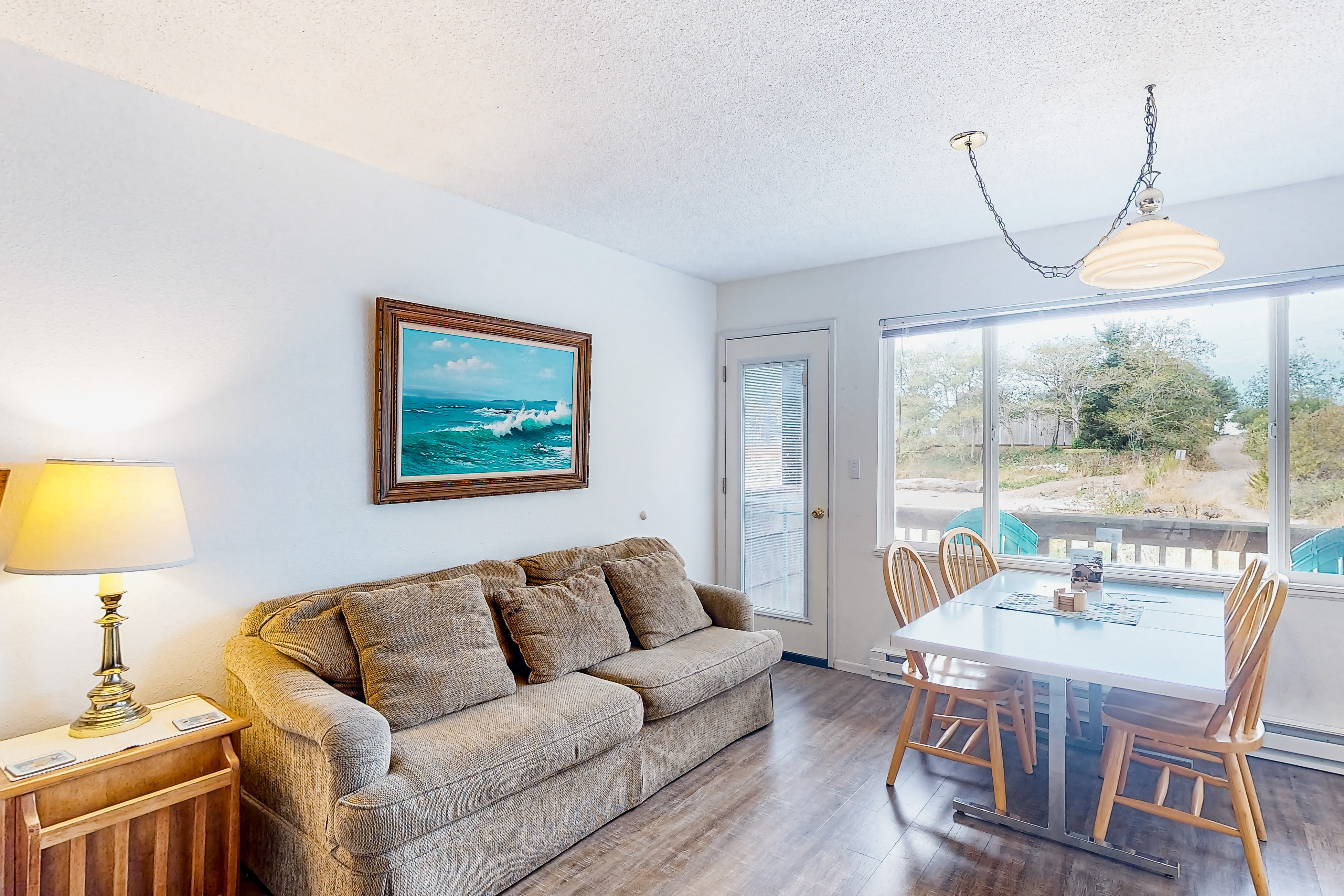 Dog friendly riverfront suite at oceanfront Proposal Rock Inn steps to beach