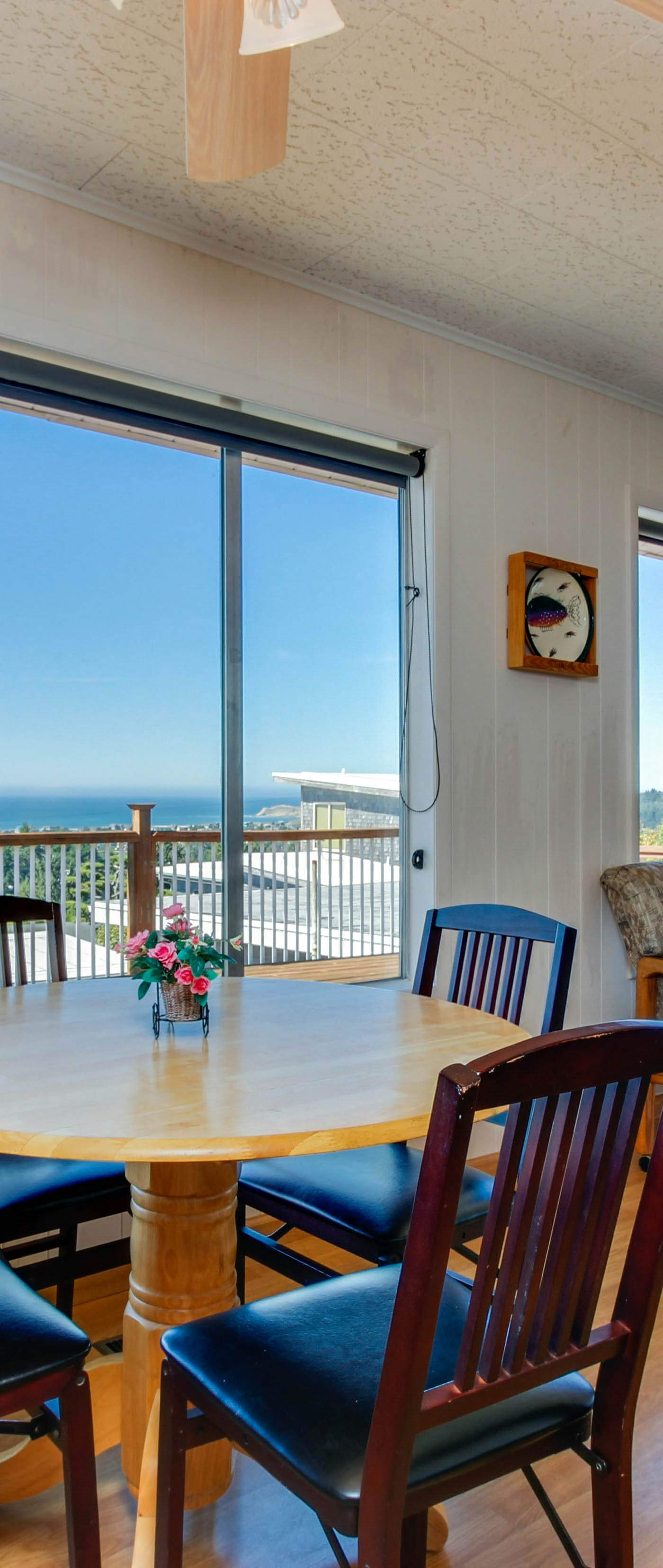 Bright Home with Sweeping Ocean Views and Quiet Location Close to Town