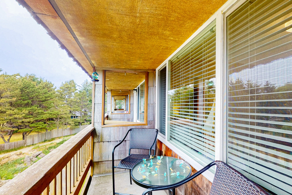 Dog friendly oceanfront condo with beach access and updated interior