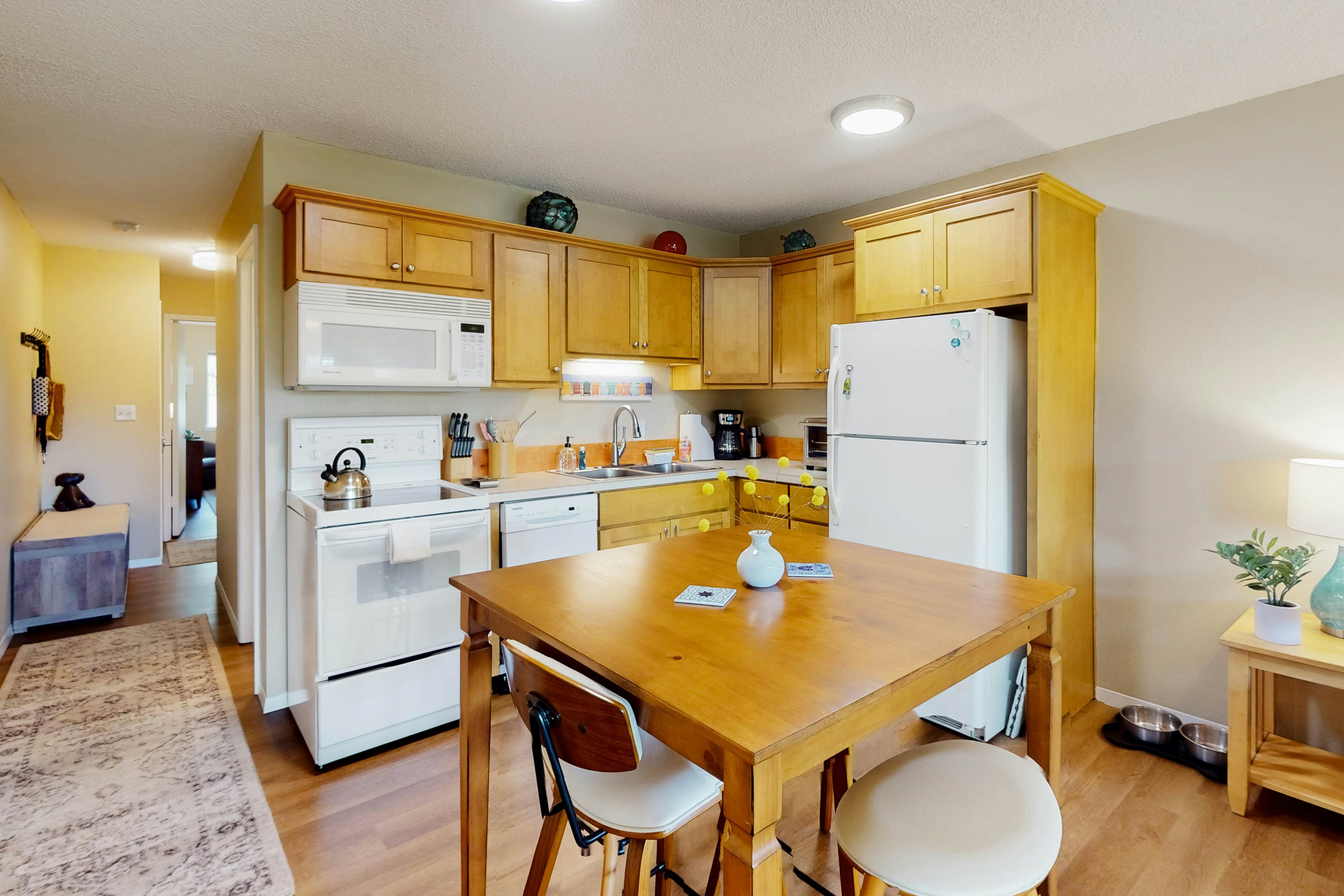 Dog friendly oceanfront condo with beach access and updated interior