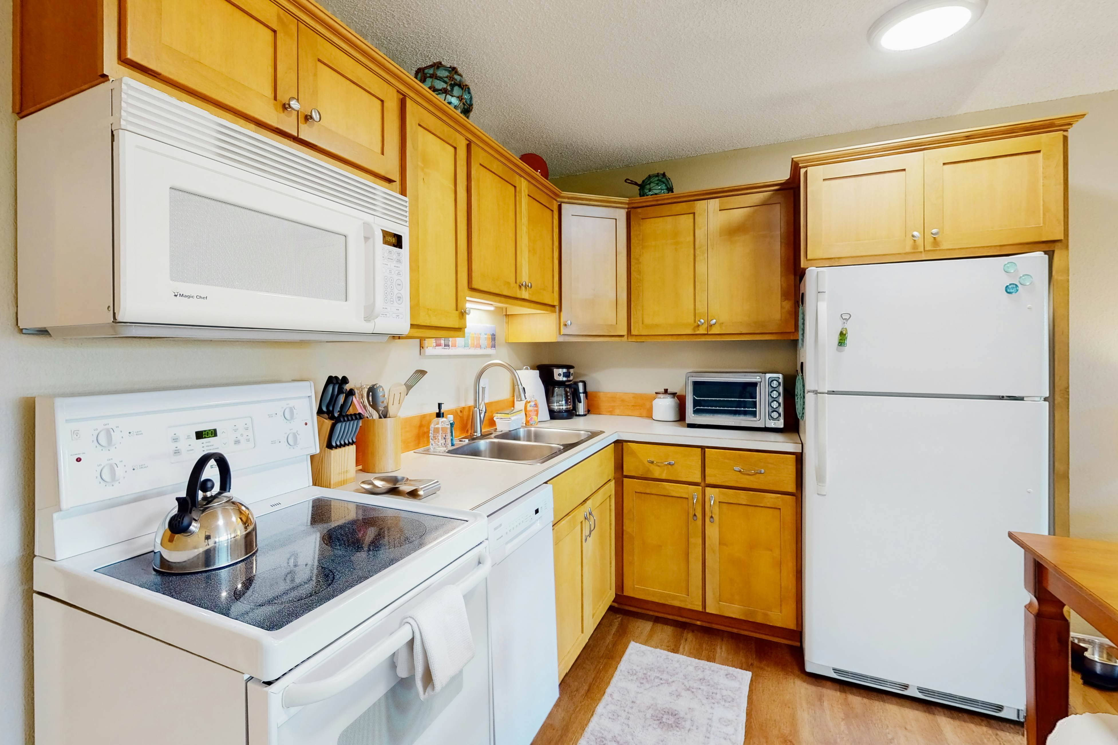 Dog friendly oceanfront condo with beach access and updated interior