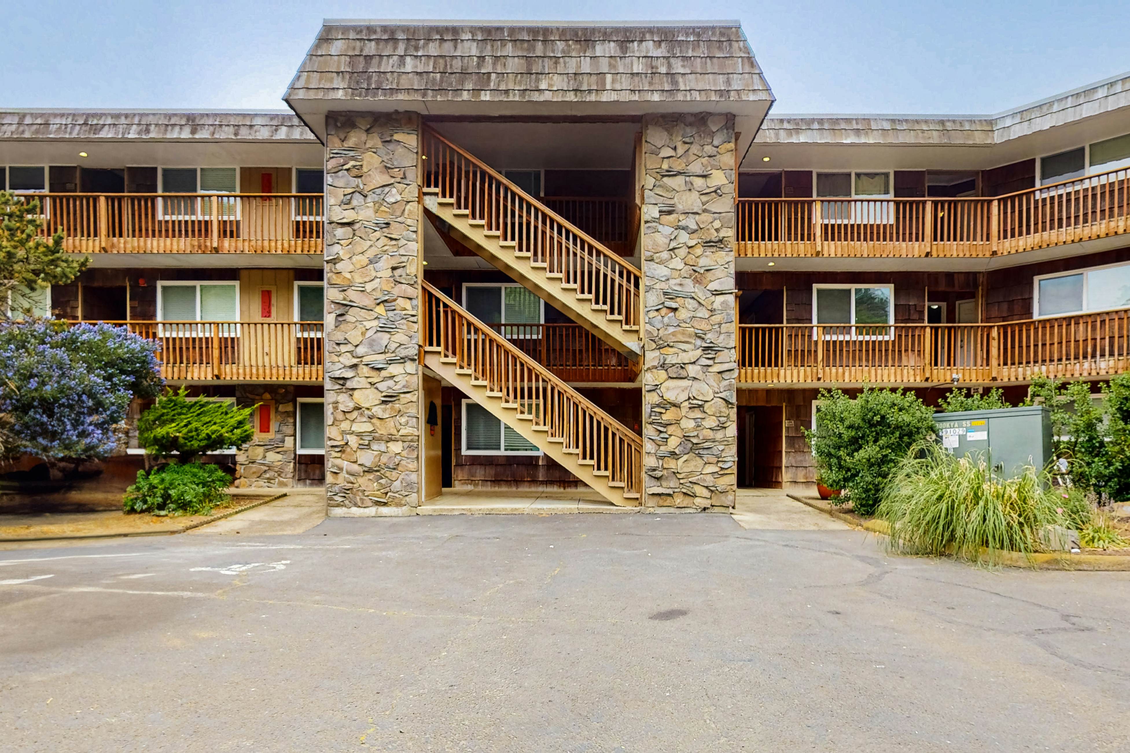 Dog friendly oceanfront condo with beach access and updated interior