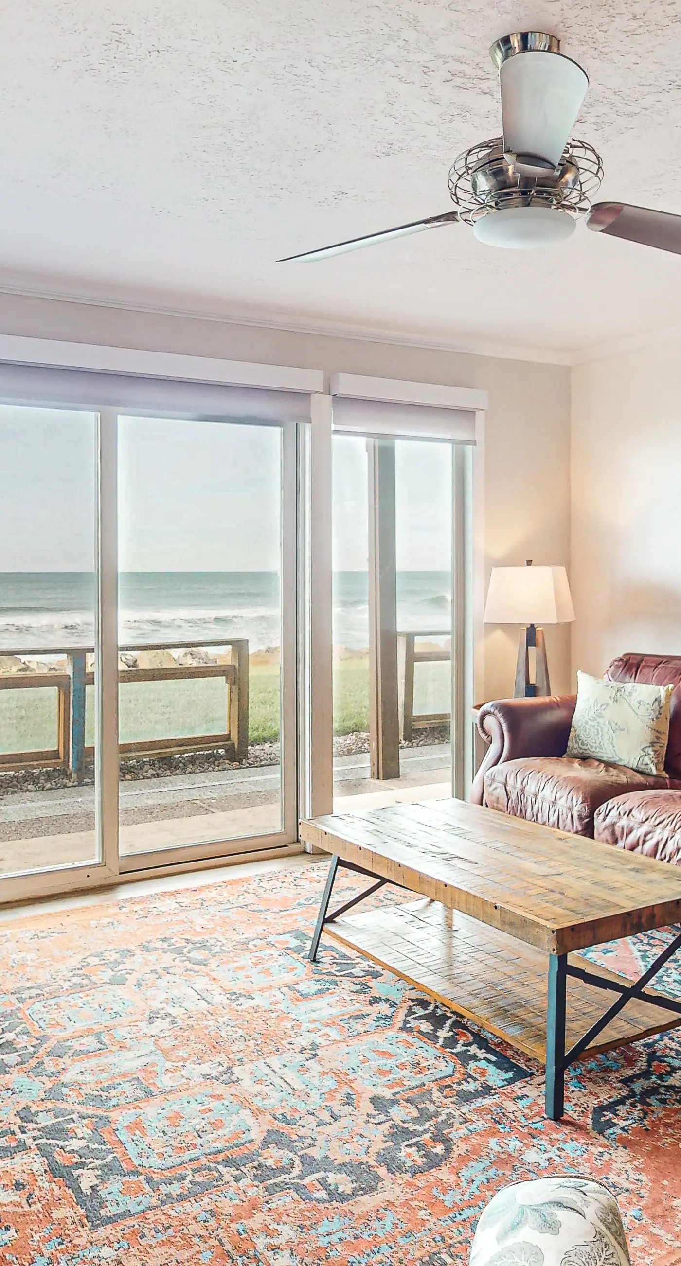 Oceanfront ground level condo with fireplace and updated kitchen dog friendly