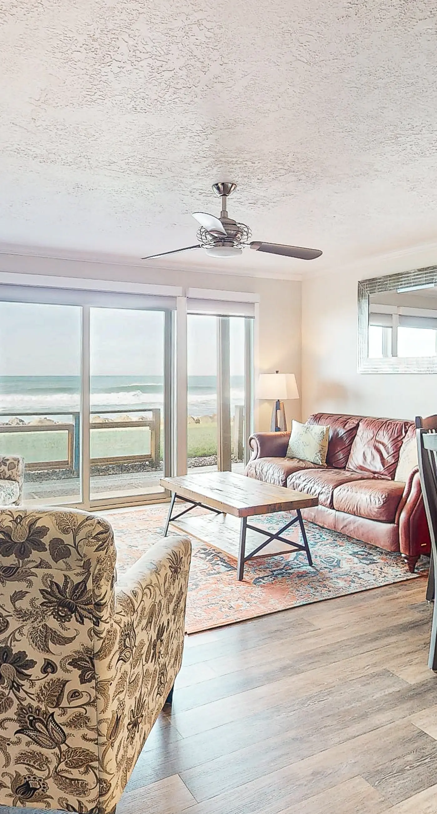 Oceanfront ground level condo with fireplace and updated kitchen dog friendly