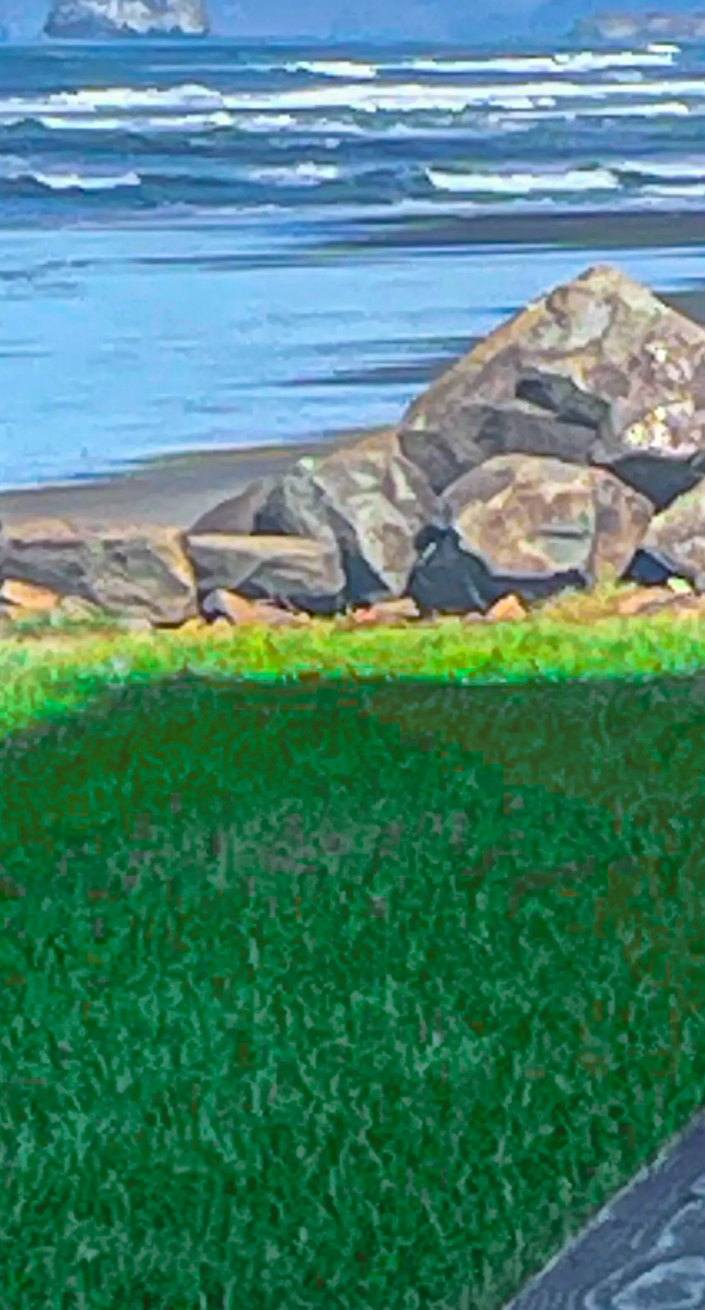 Oceanfront ground level condo with fireplace and updated kitchen dog friendly