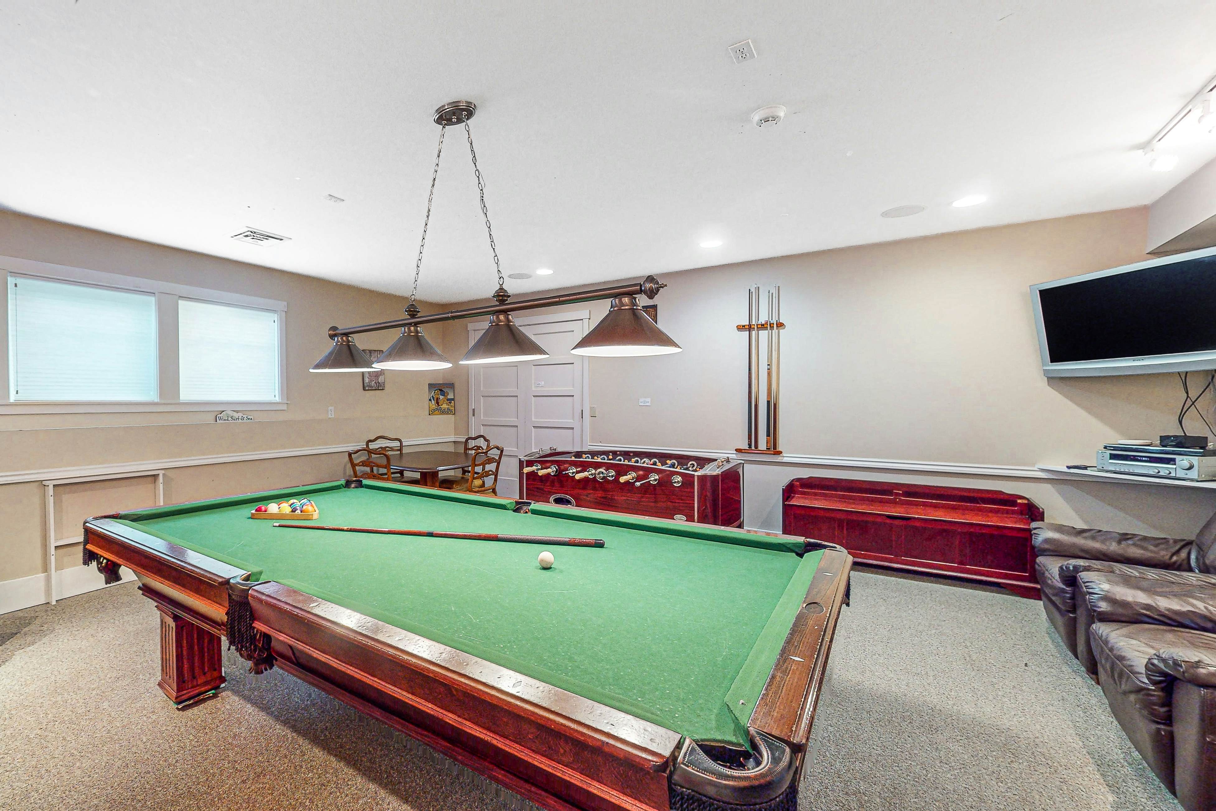 Gorgeous ocean view home with hot tub game room steps to beach