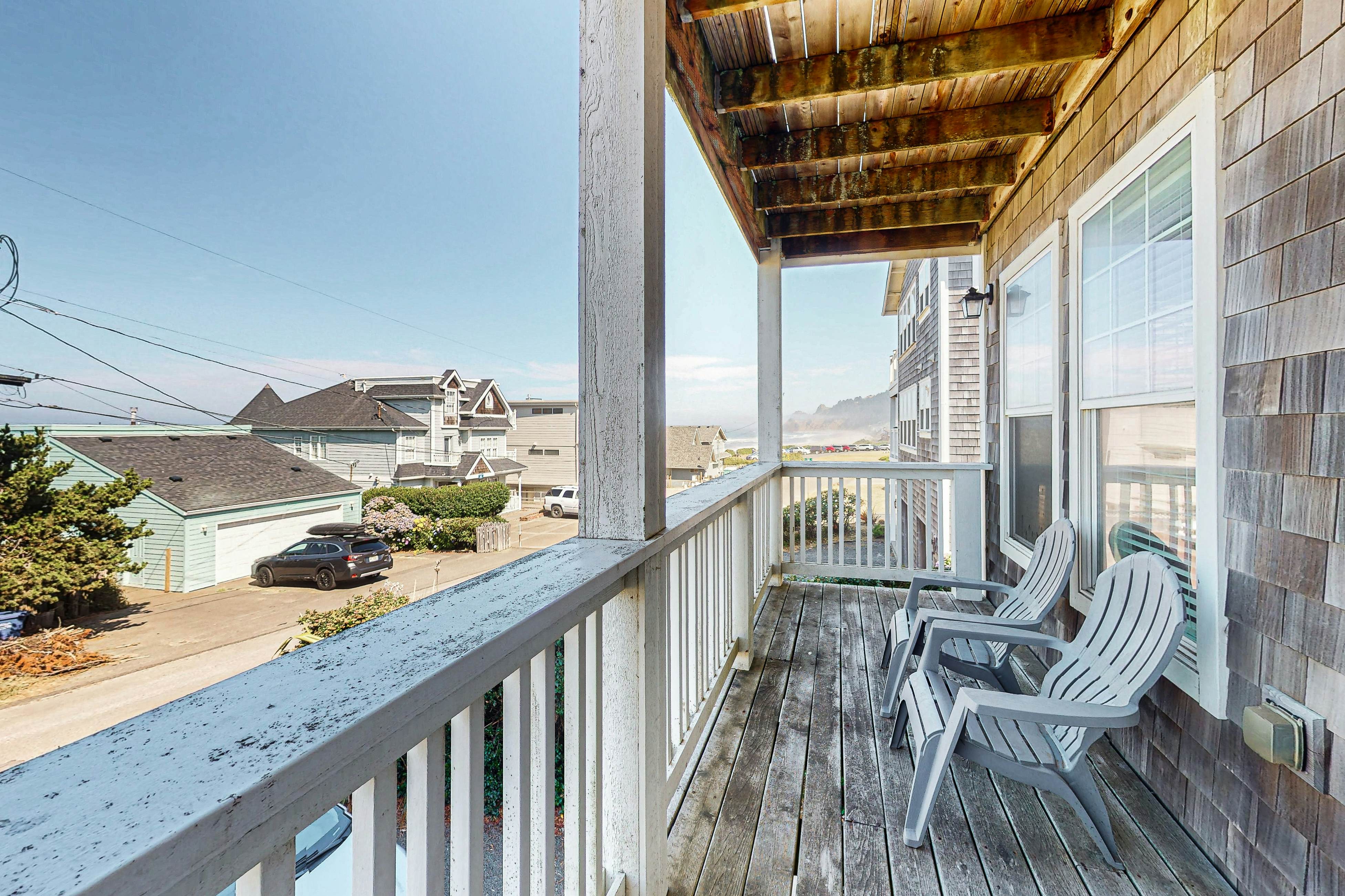 Gorgeous ocean view home with hot tub game room steps to beach