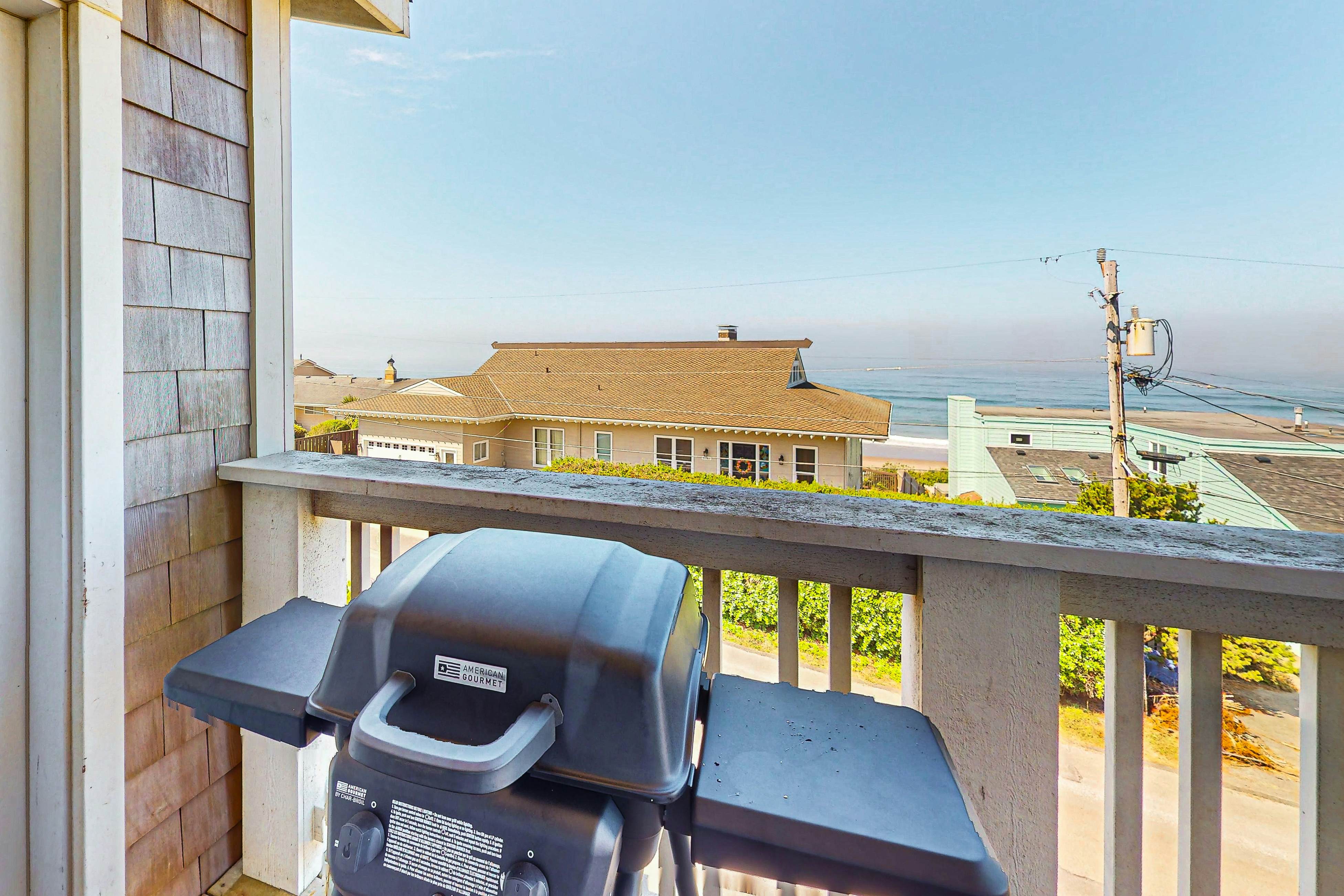 Gorgeous ocean view home with hot tub game room steps to beach