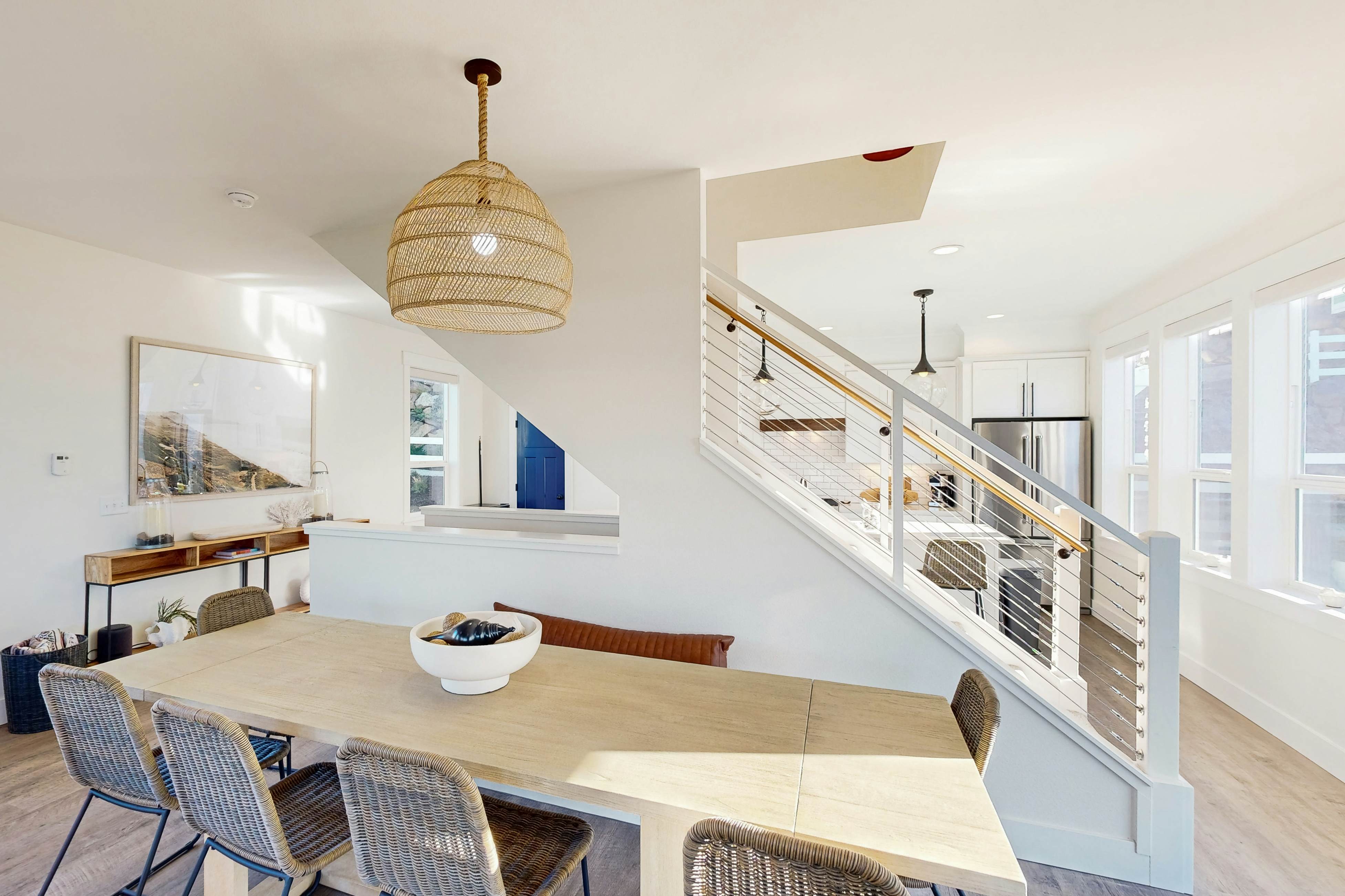 Beautiful family-friendly home with private hot tub, walk to beach, shared pool