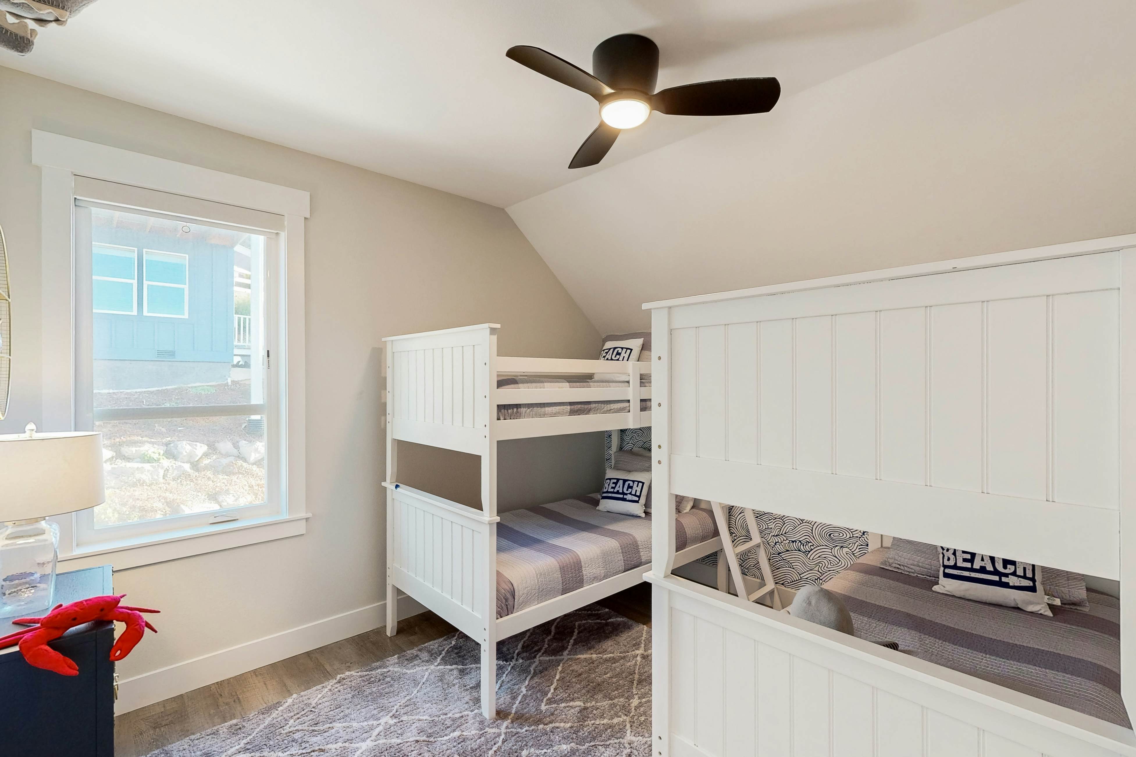 Beautiful family-friendly home with private hot tub, walk to beach, shared pool