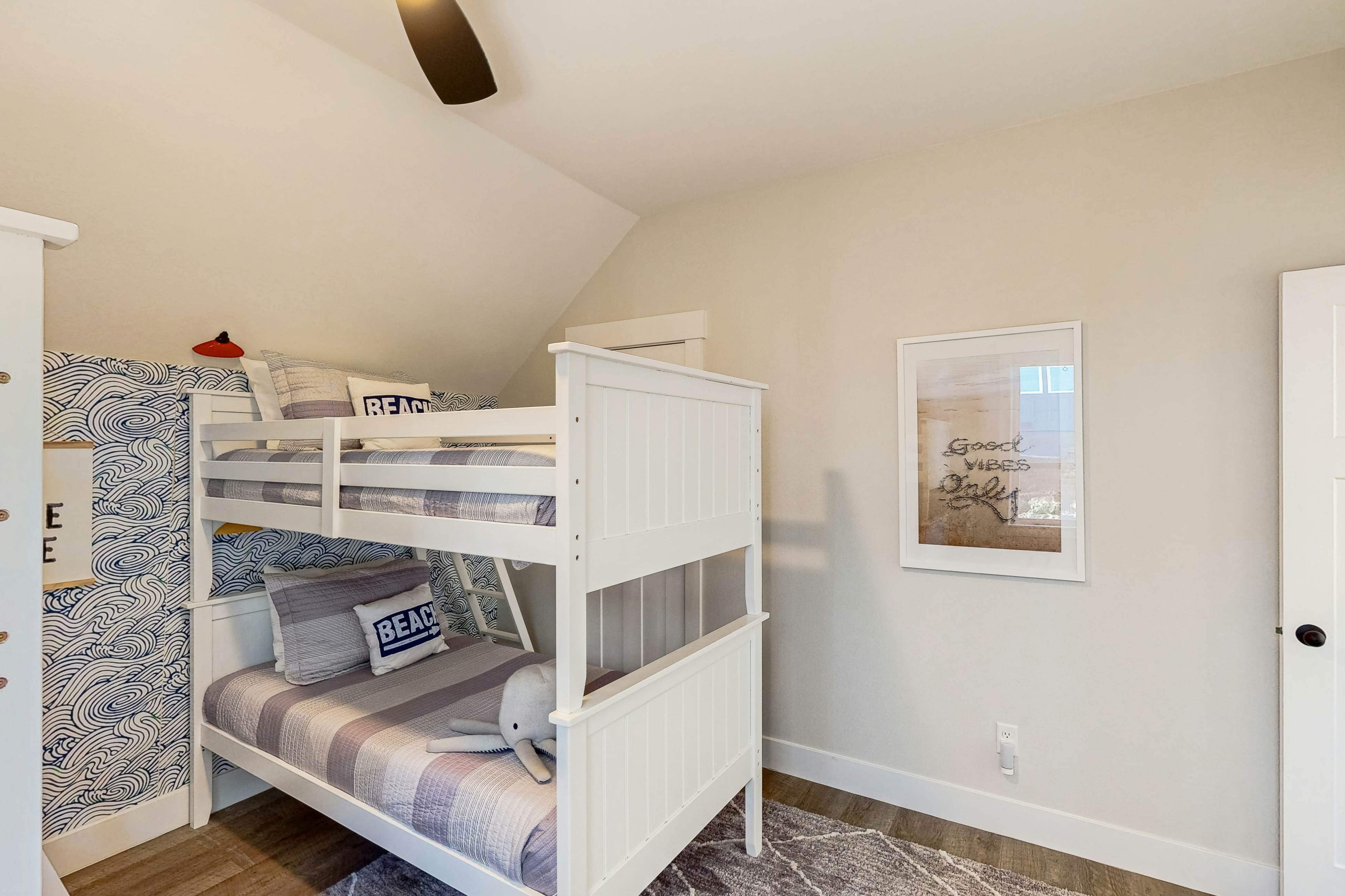 Beautiful family-friendly home with private hot tub, walk to beach, shared pool