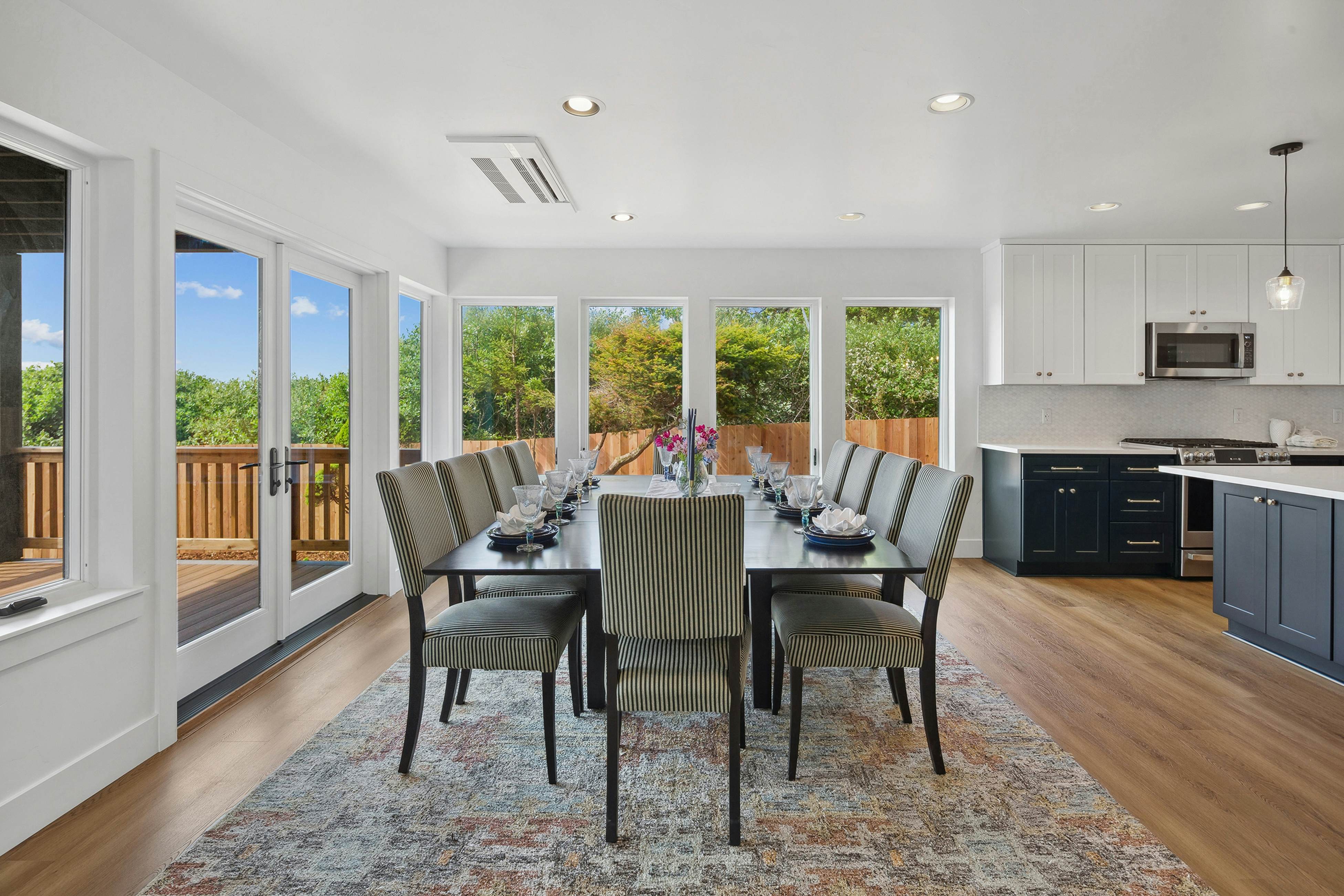 Spacious home with ocean view, enclosed yard, fireplace, hut tub, washer & dryer