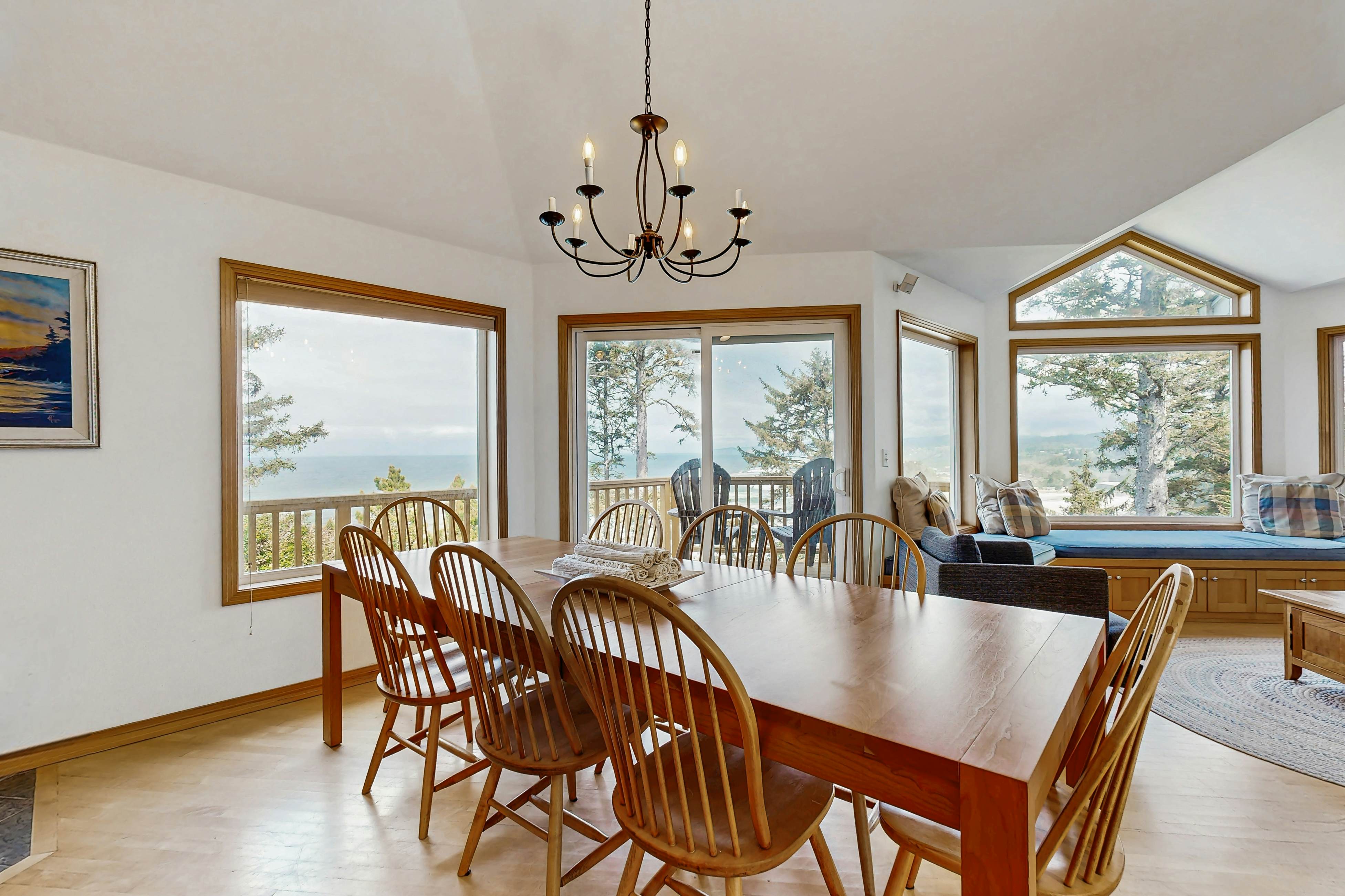 Dog-Friendly Home with Private Hot Tub and Views of Proposal Rock and the Ocean