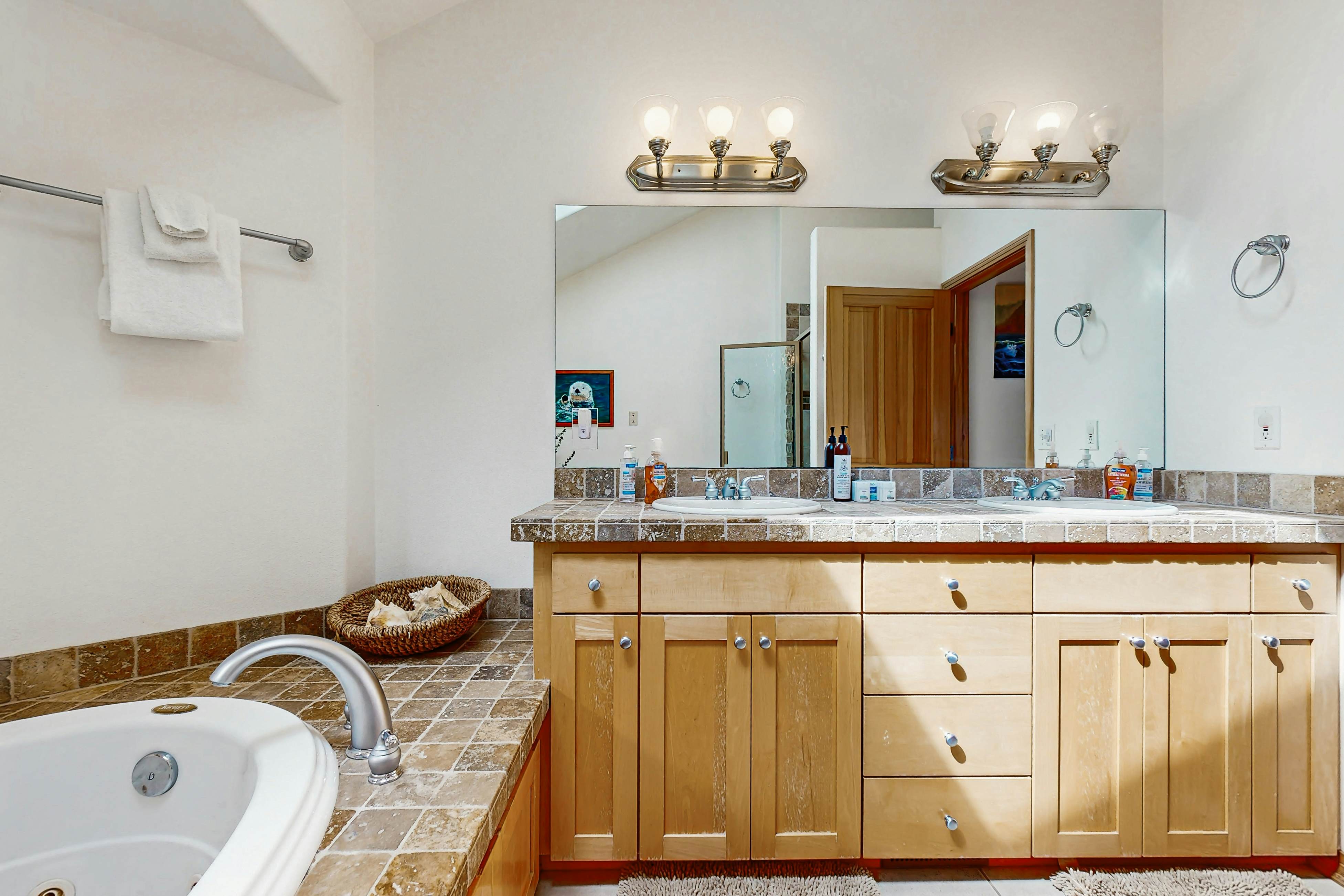 Dog-Friendly Home with Private Hot Tub and Views of Proposal Rock and the Ocean