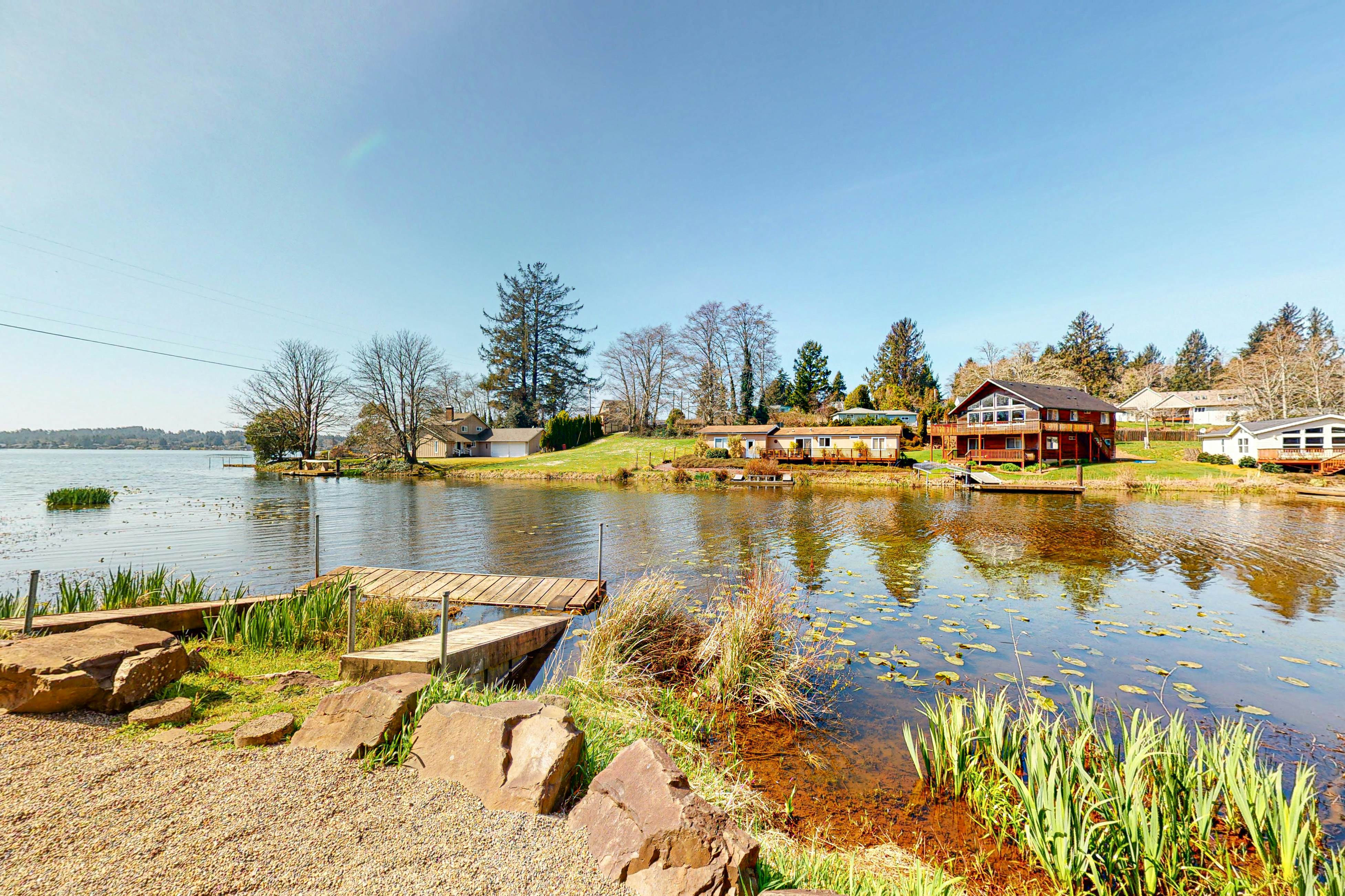 Charming Lakefront Home with Private Hot Tub, Dock, and High-Speed WiFi