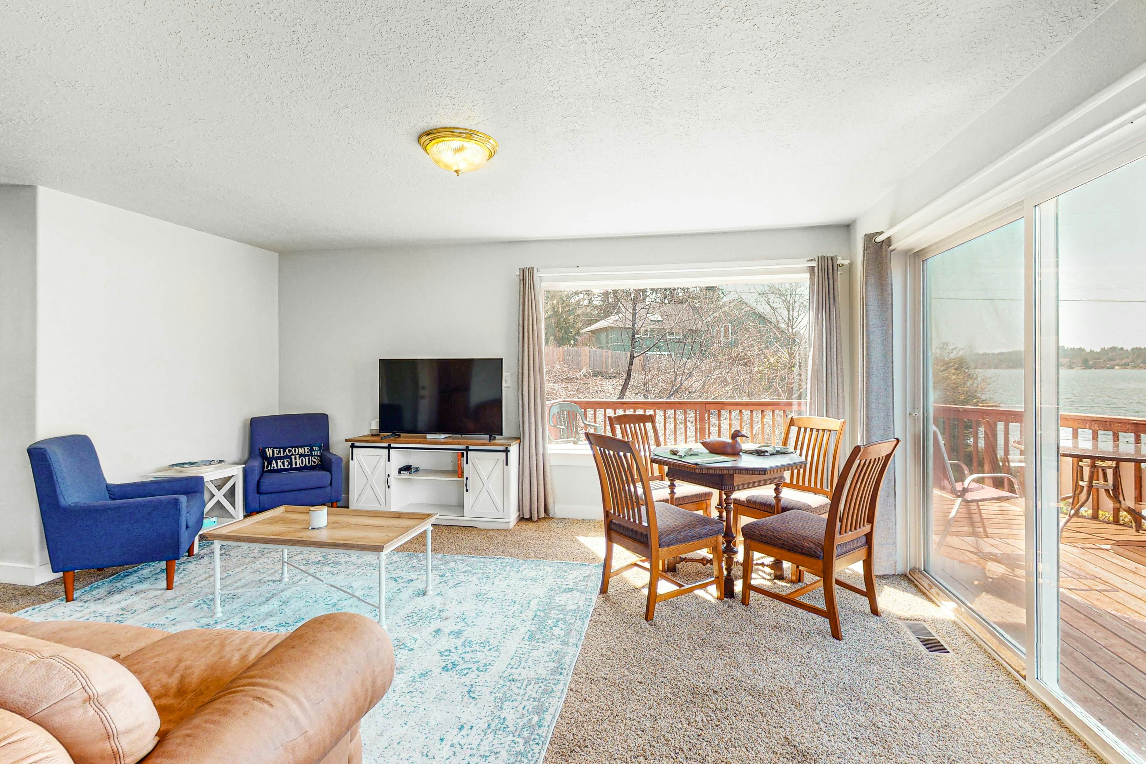 Charming Lakefront Home with Private Hot Tub, Dock, and High-Speed WiFi