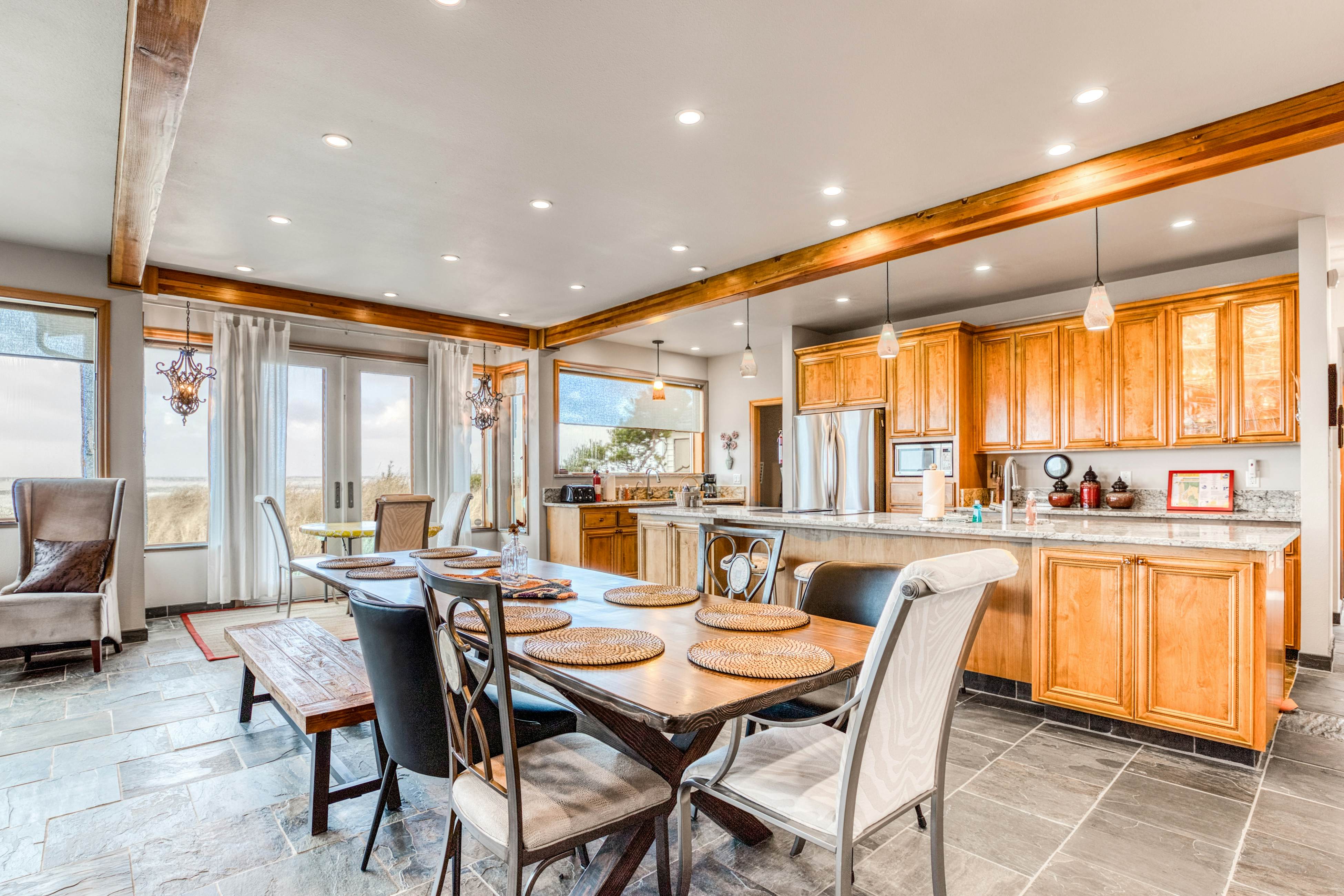 Beachfront home with amazing ocean views entertainment space and balcony