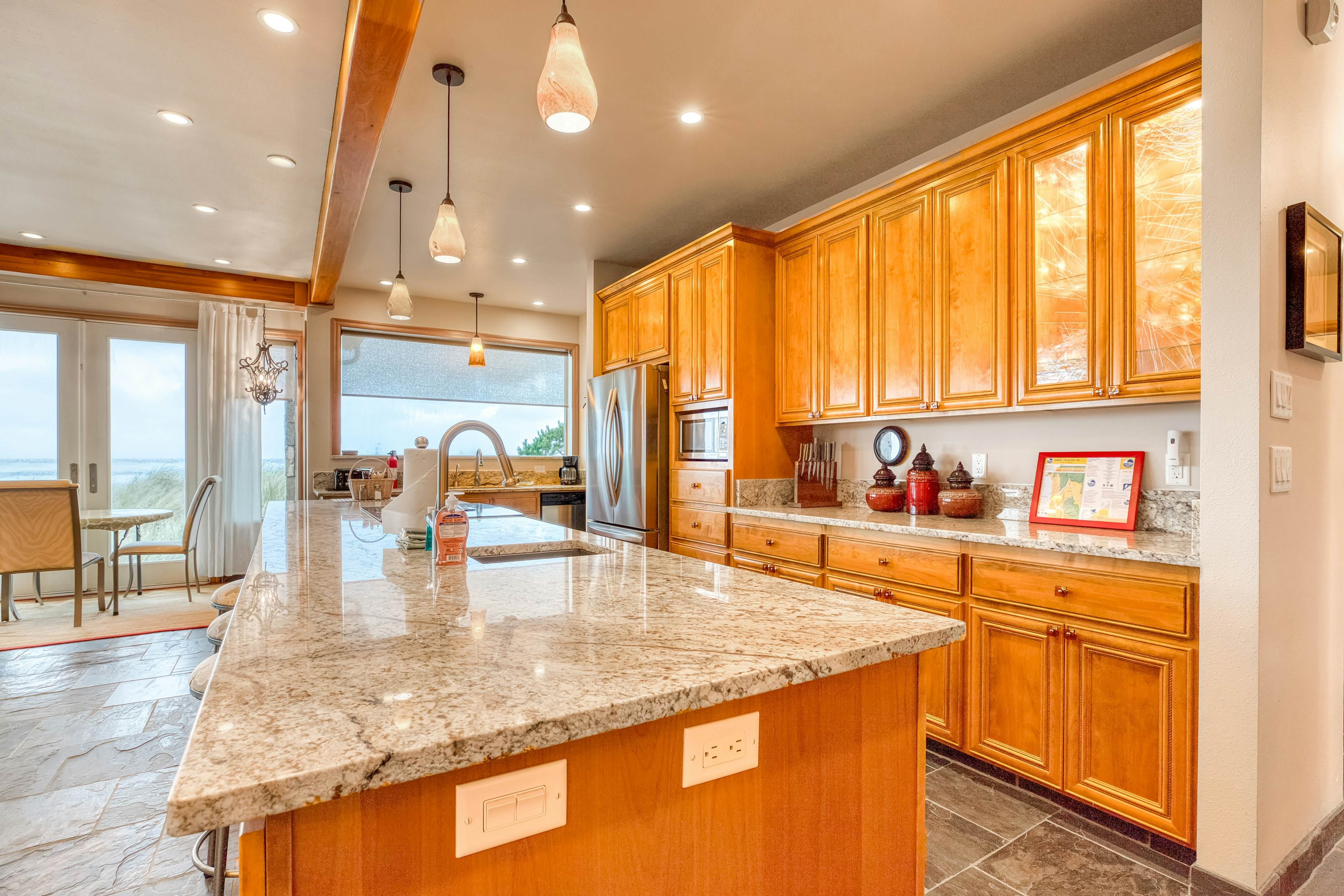 Beachfront home with amazing ocean views entertainment space and balcony