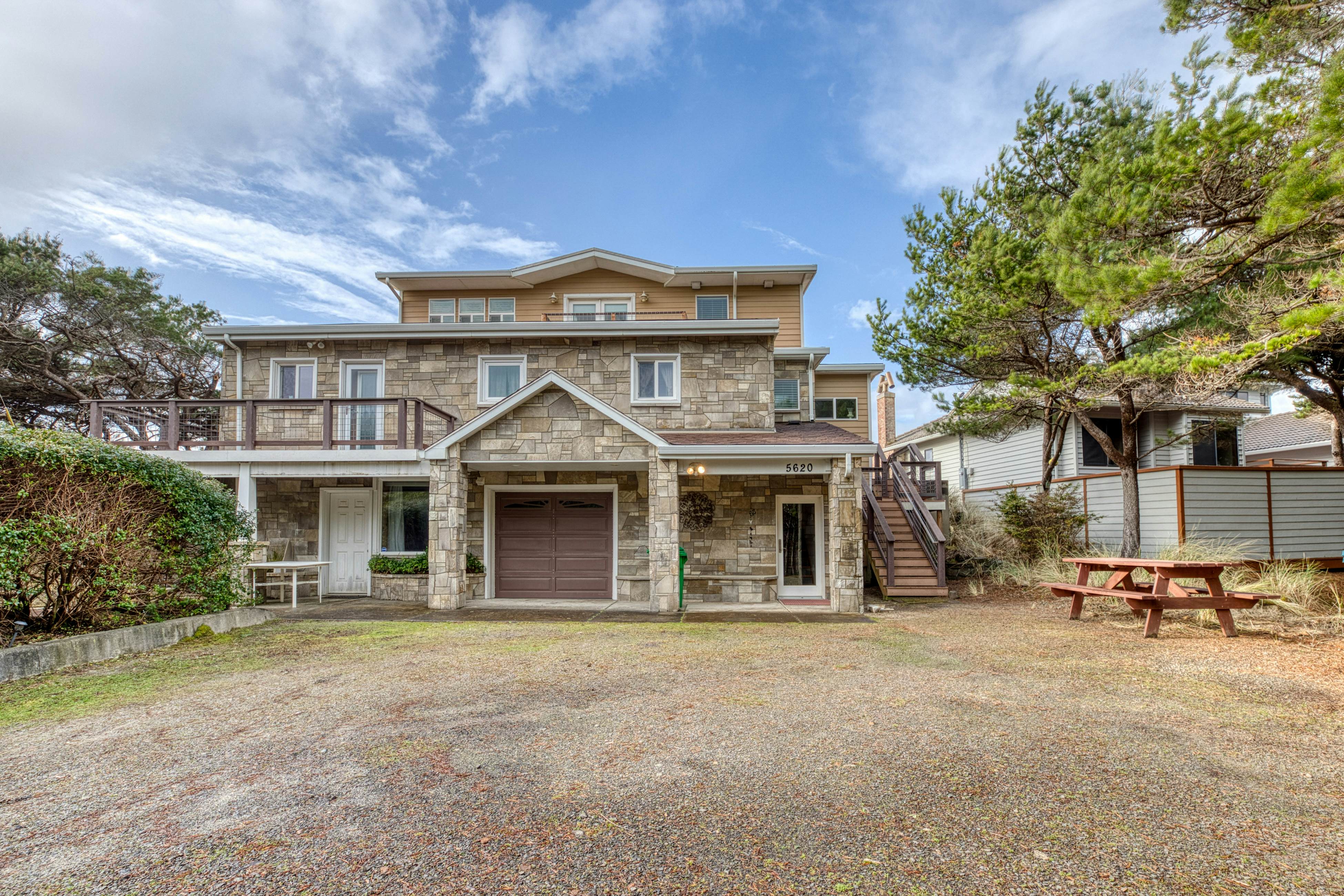 Beachfront home with amazing ocean views entertainment space and balcony