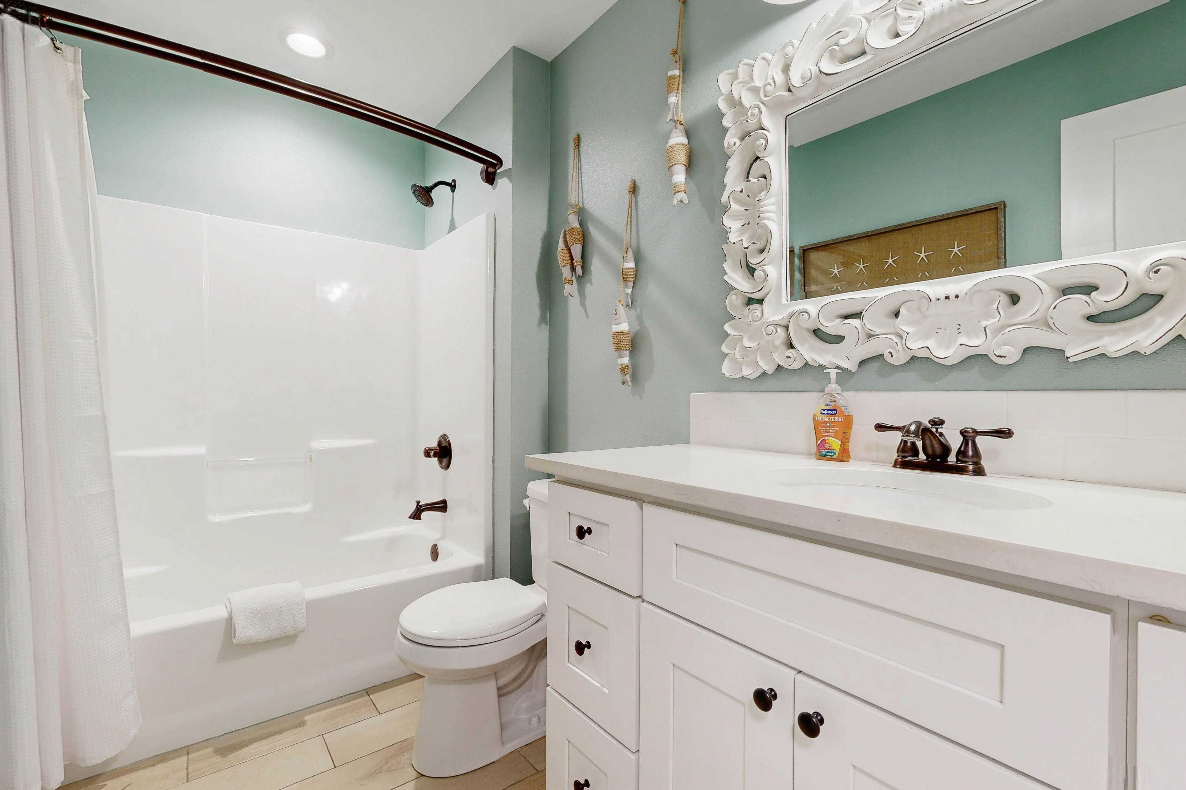 Ocean-view home in Olivia Beach with decks, fireplaces & pool access - dogs ok