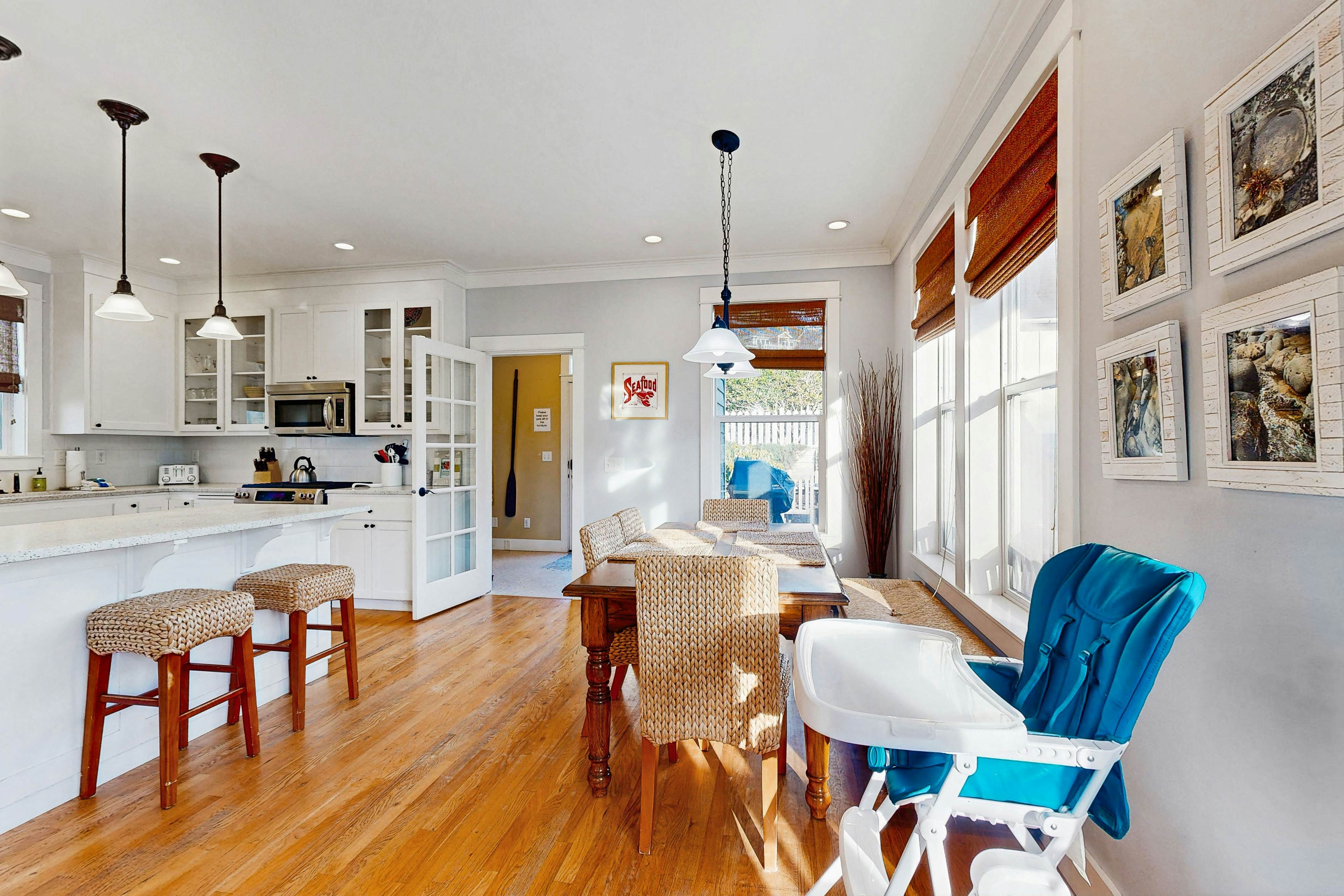 Charming, two-story home with a private hot tub, large patio, & washer/dryer