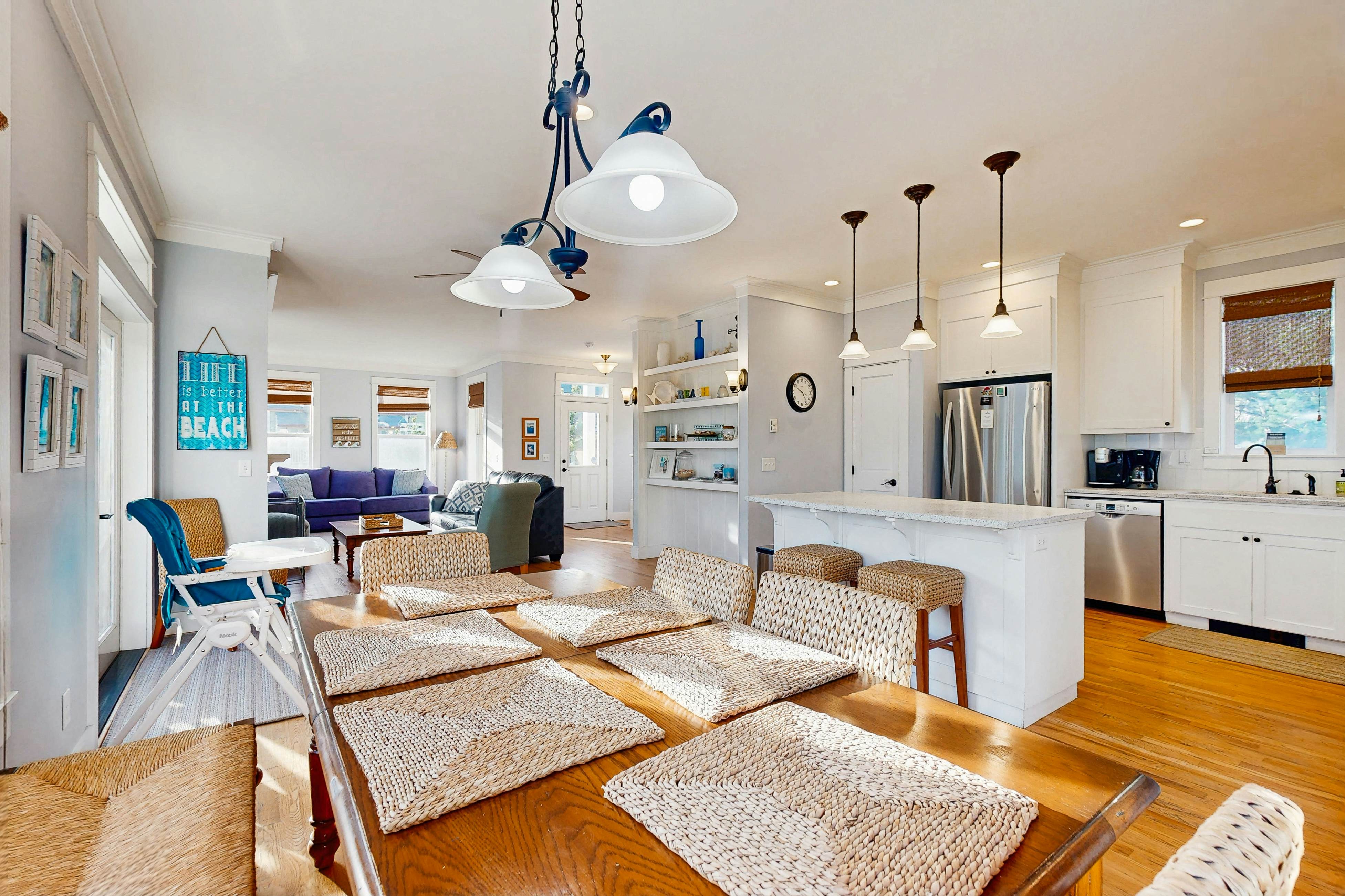 Charming, two-story home with a private hot tub, large patio, & washer/dryer