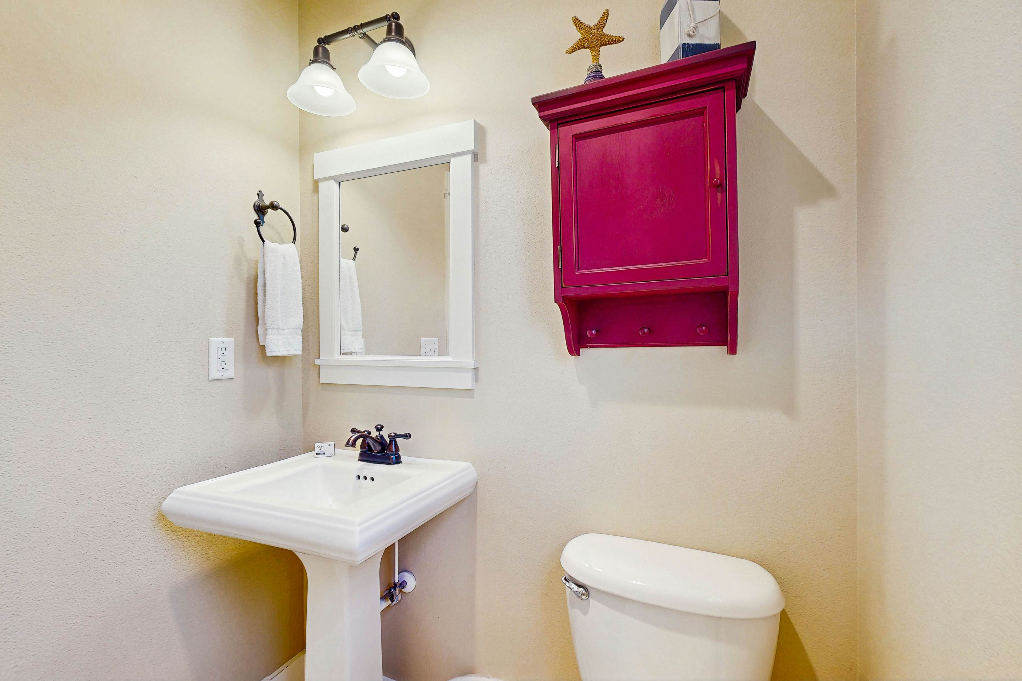 Charming, two-story home with a private hot tub, large patio, & washer/dryer