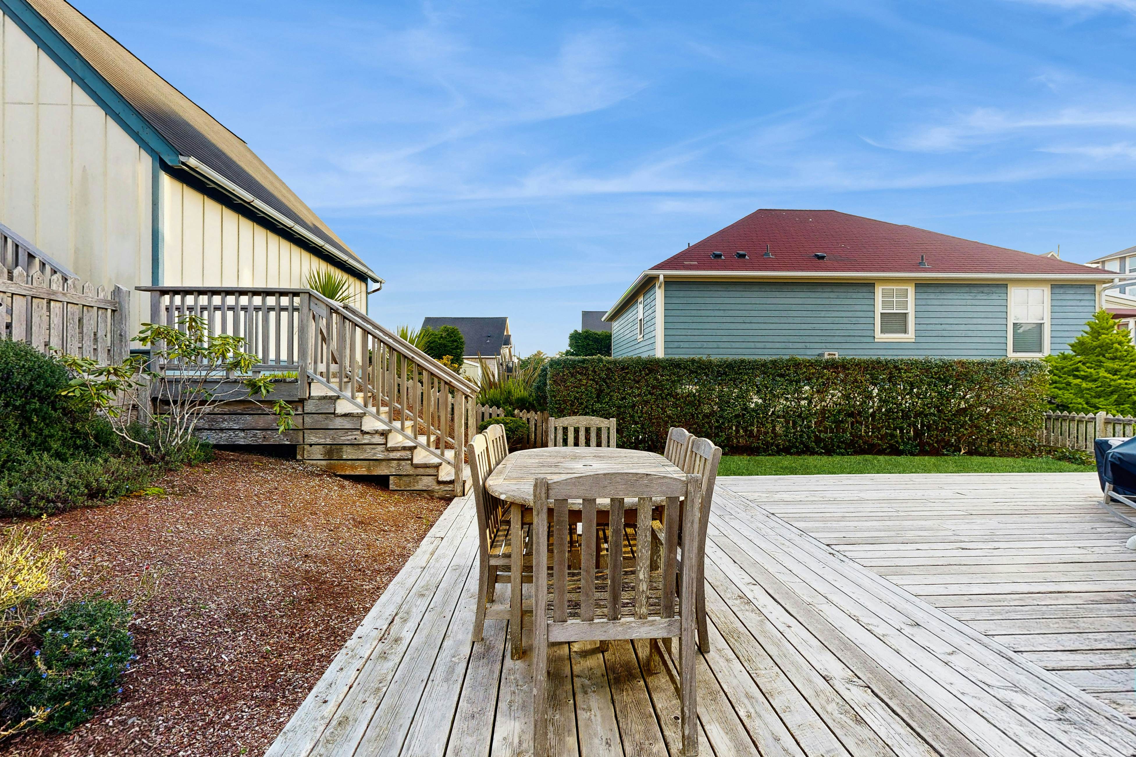 Charming, two-story home with a private hot tub, large patio, & washer/dryer