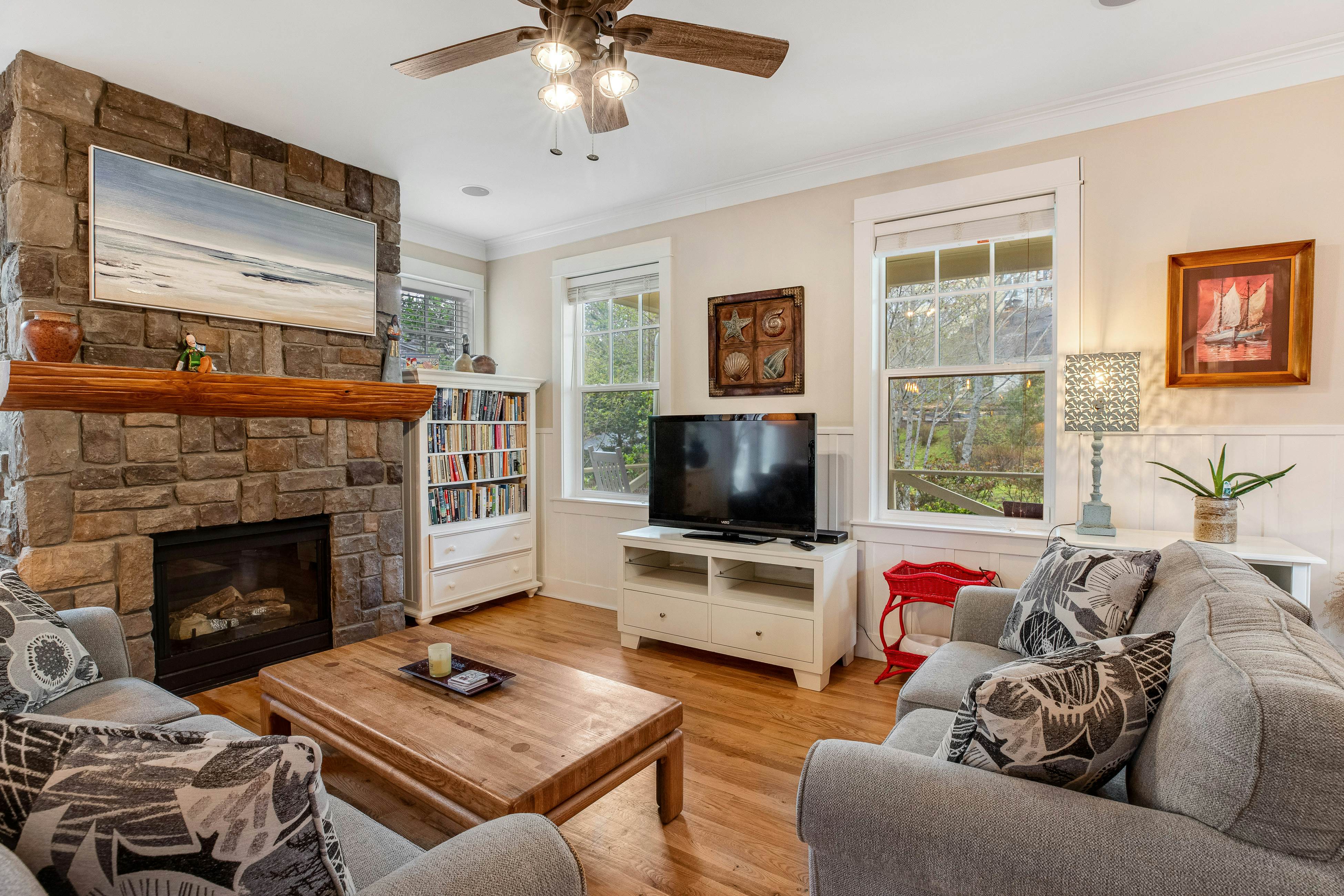 Dog-Friendly Beach House with Free WiFi, a Furnished Deck, Hot Tub, & Grill