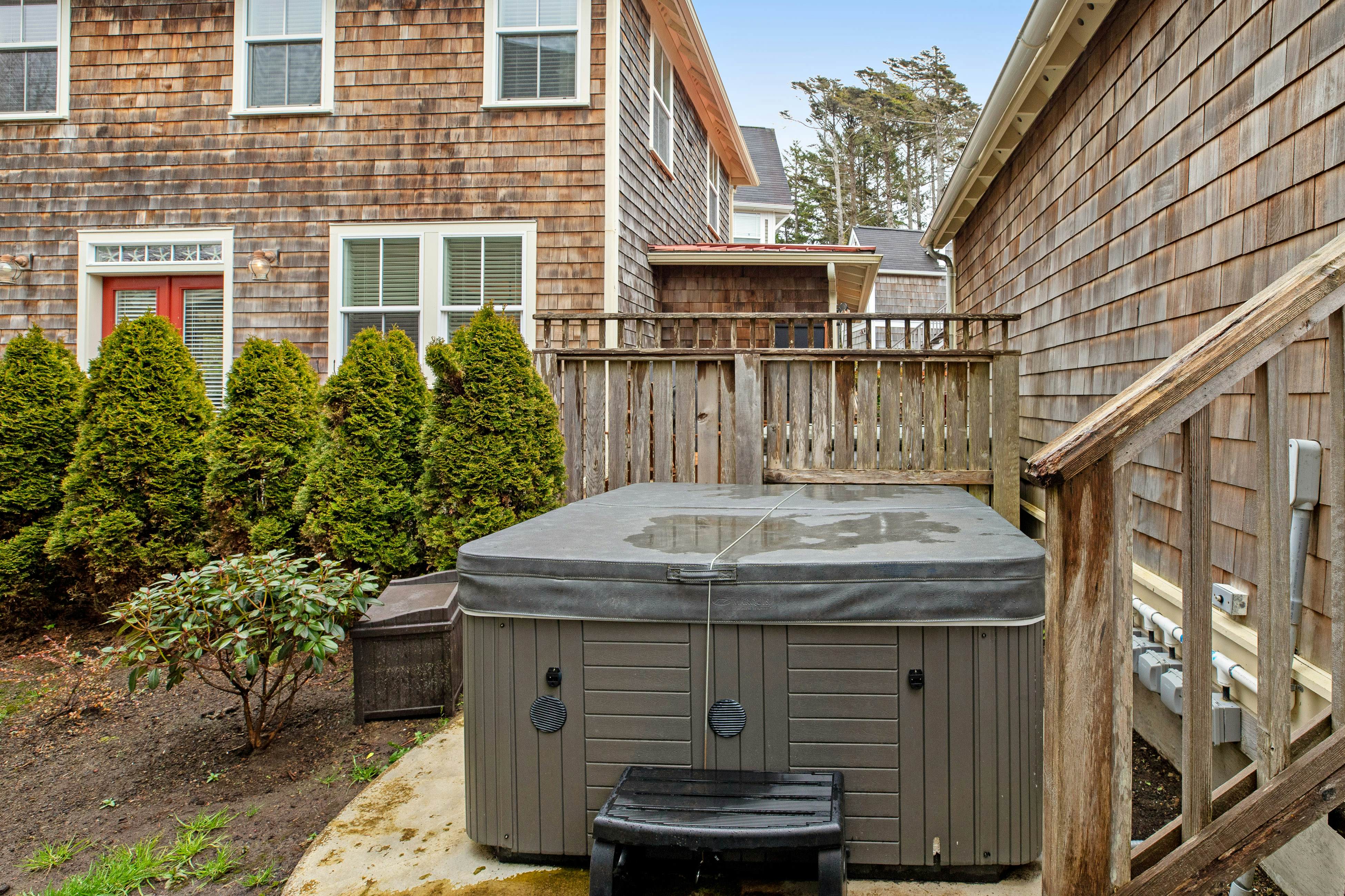 Dog-Friendly Beach House with Free WiFi, a Furnished Deck, Hot Tub, & Grill