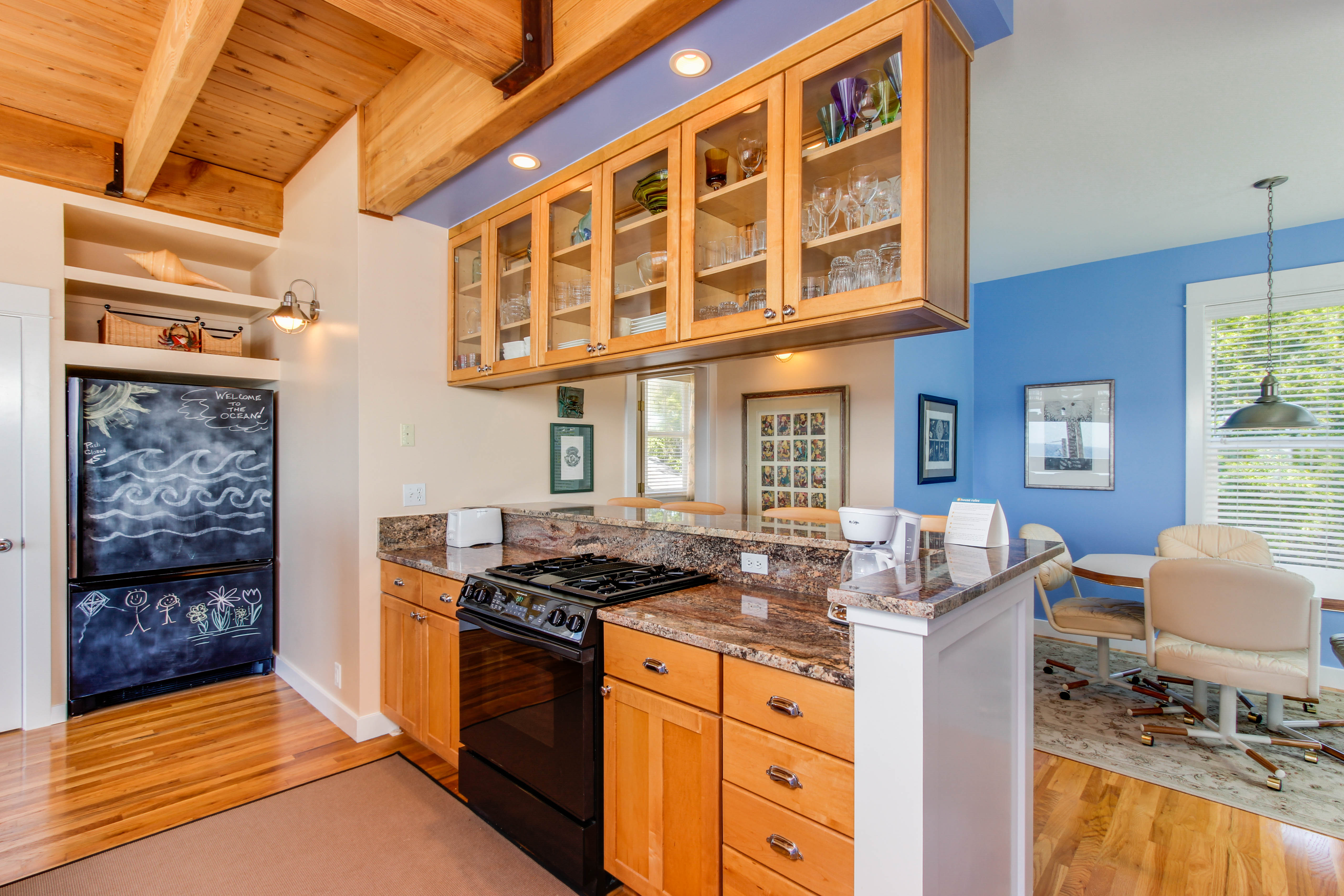 Pristine Home with Stunning Views Short Walk to Beach Right in Town