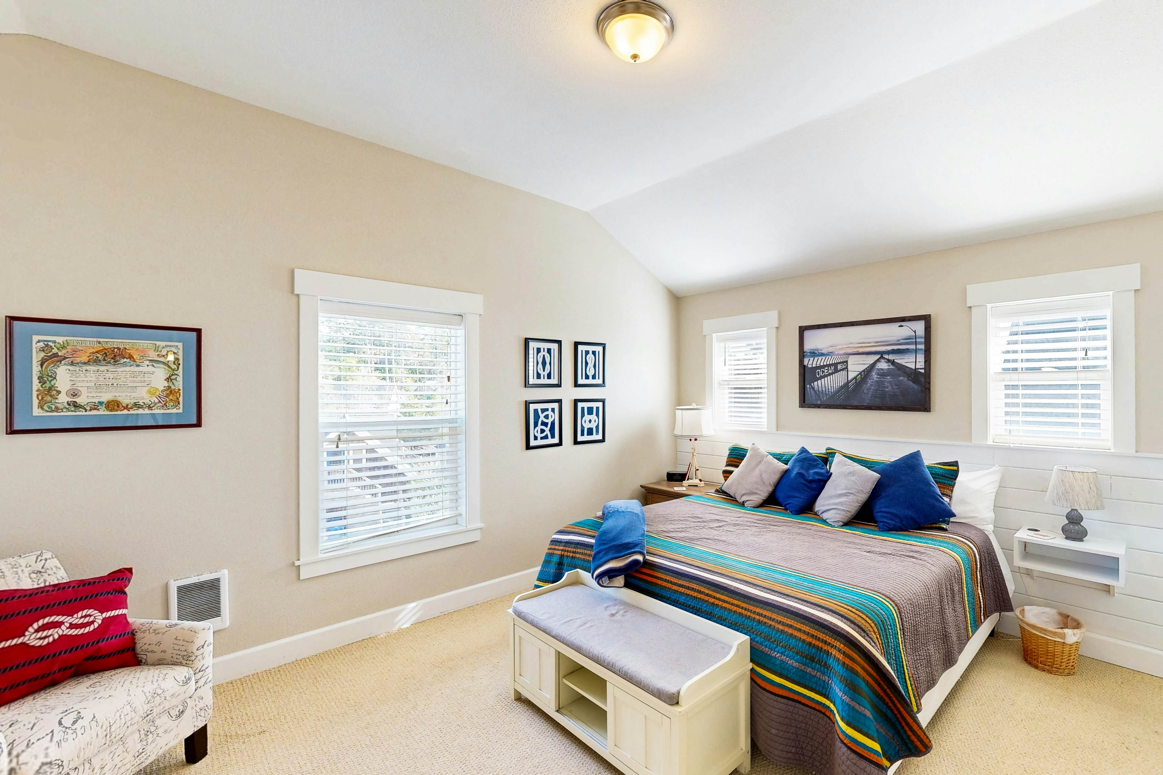 Dog-friendly coastal home with private hot tub and park access