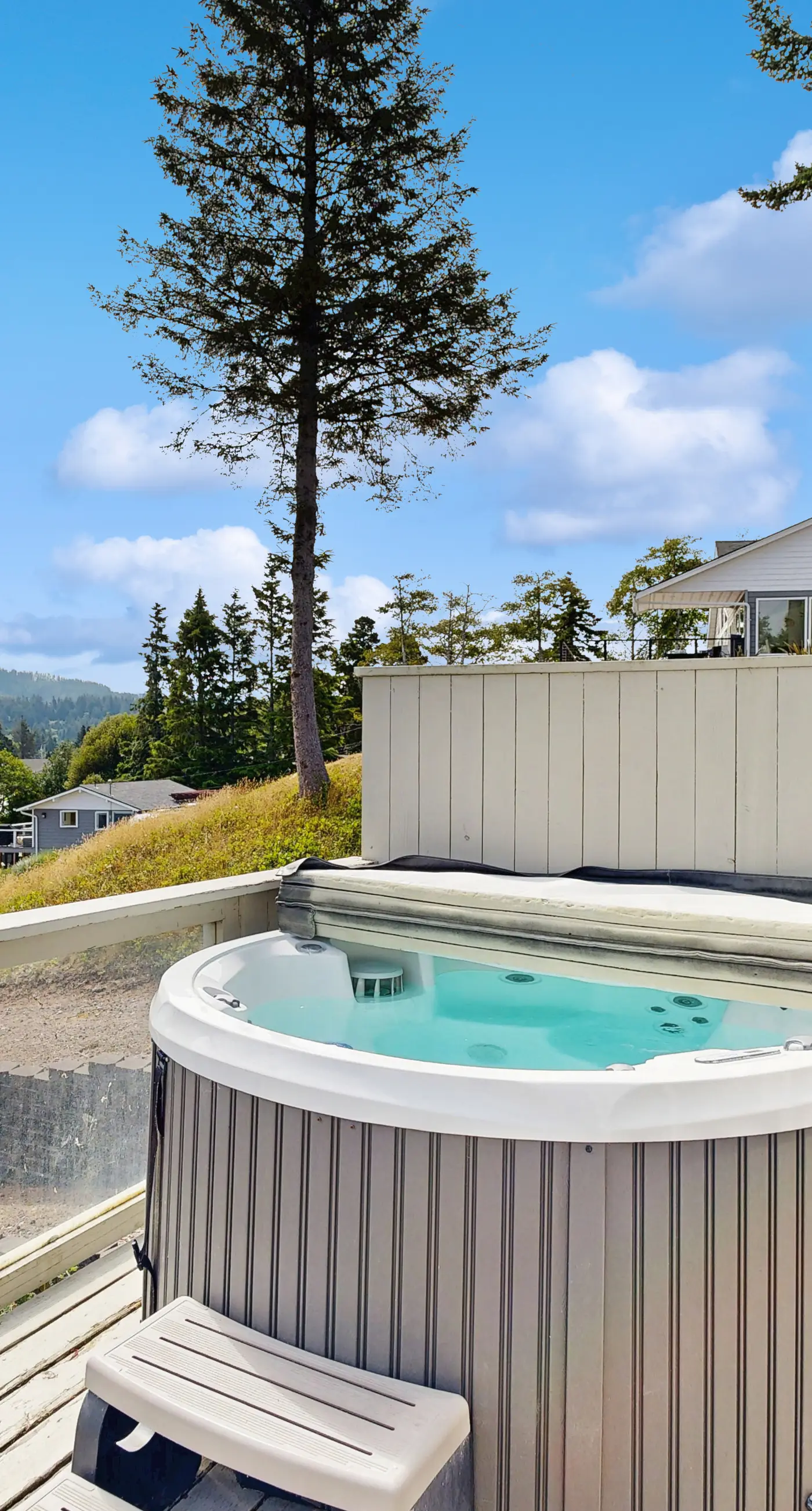 Waterfront home with private hot tub free WiFi firepit and shared dock