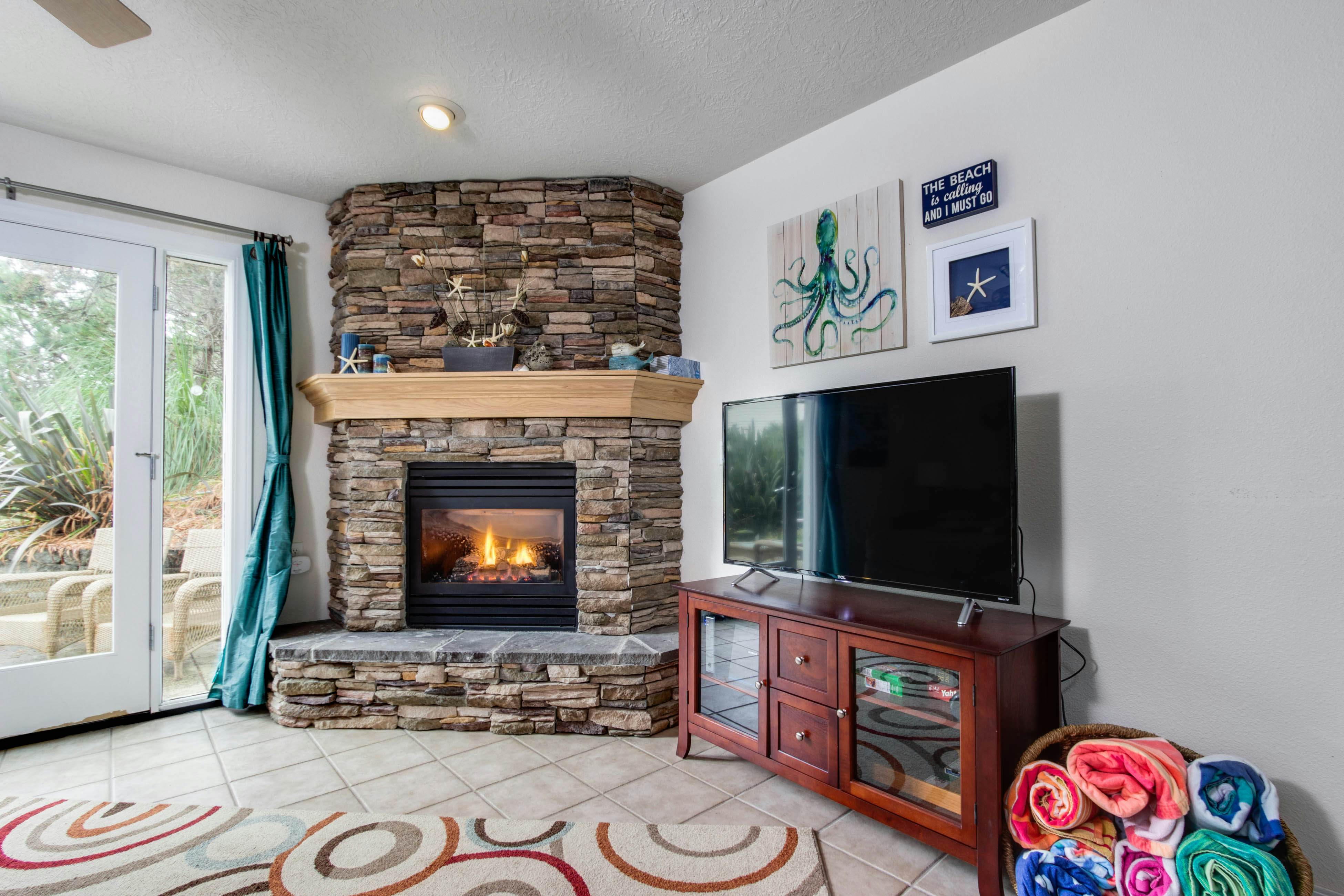 Beach escape with patio, private hot tub, & game room - steps to beach