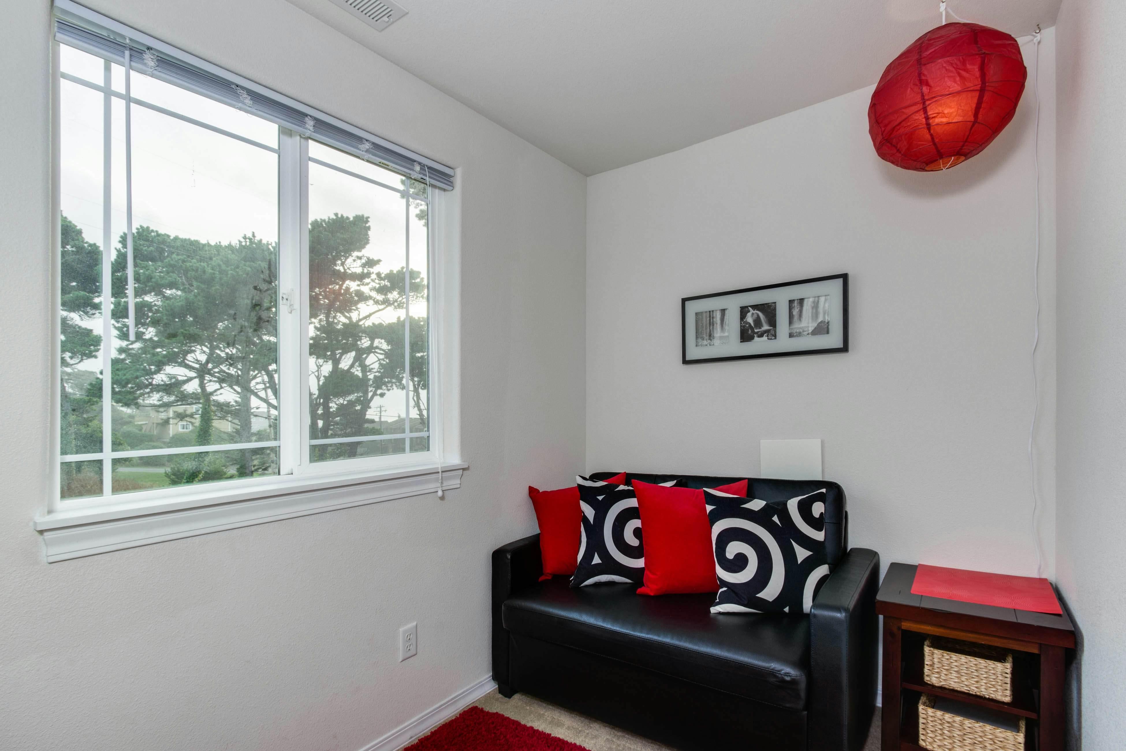 Beach escape with patio, private hot tub, & game room - steps to beach